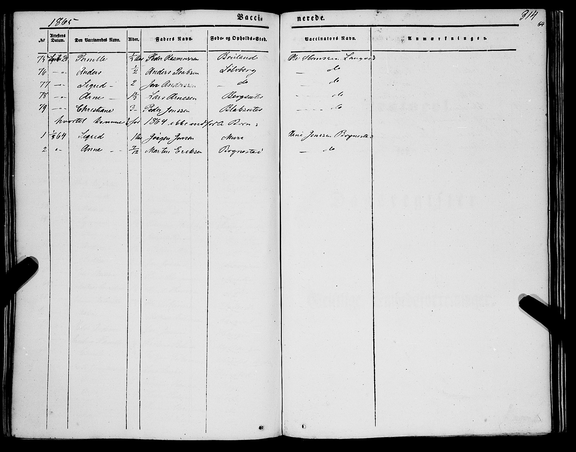 Innvik sokneprestembete, AV/SAB-A-80501: Parish register (official) no. A 5, 1847-1865, p. 314