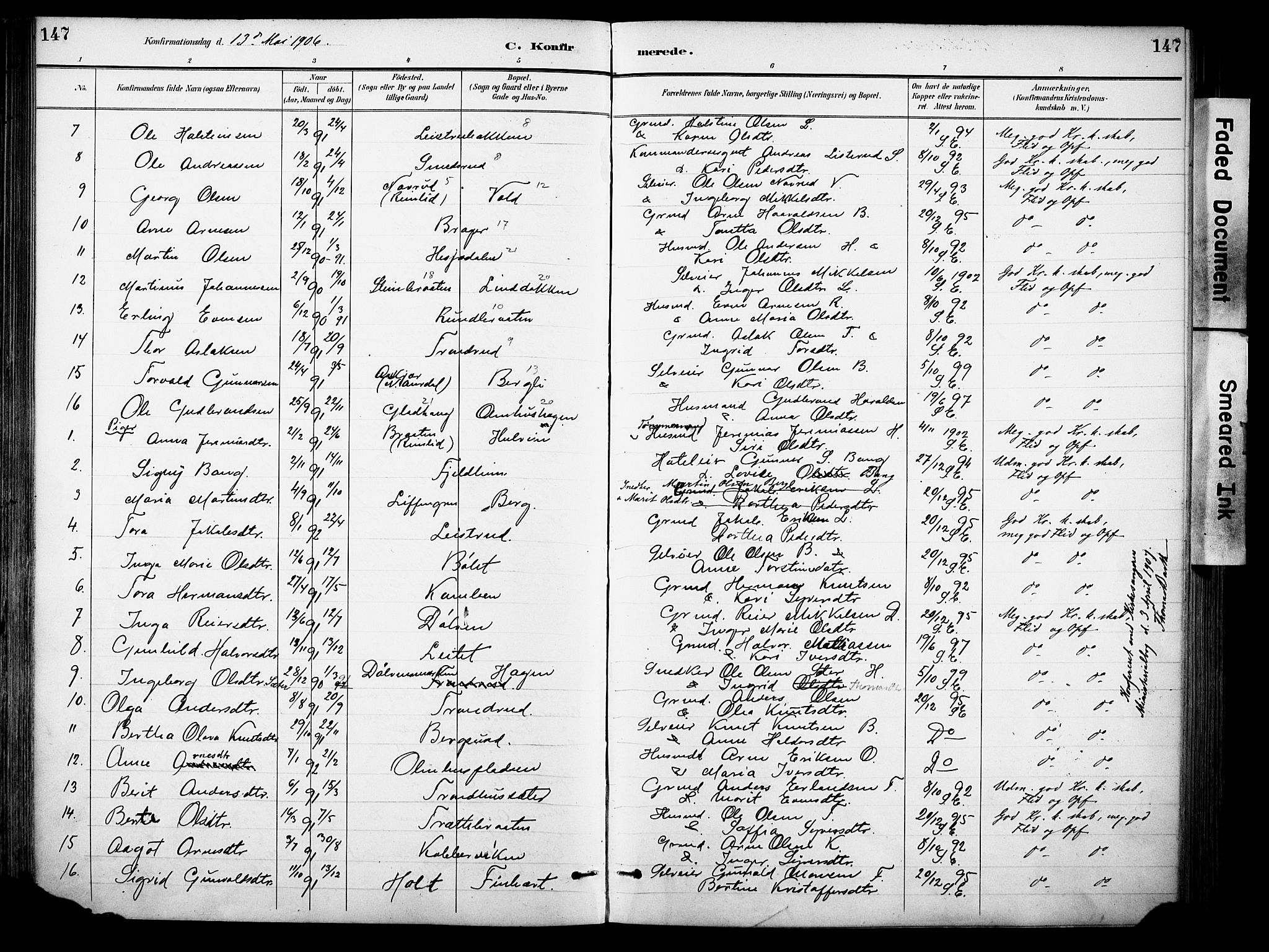 Sør-Aurdal prestekontor, AV/SAH-PREST-128/H/Ha/Haa/L0009: Parish register (official) no. 9, 1886-1906, p. 147