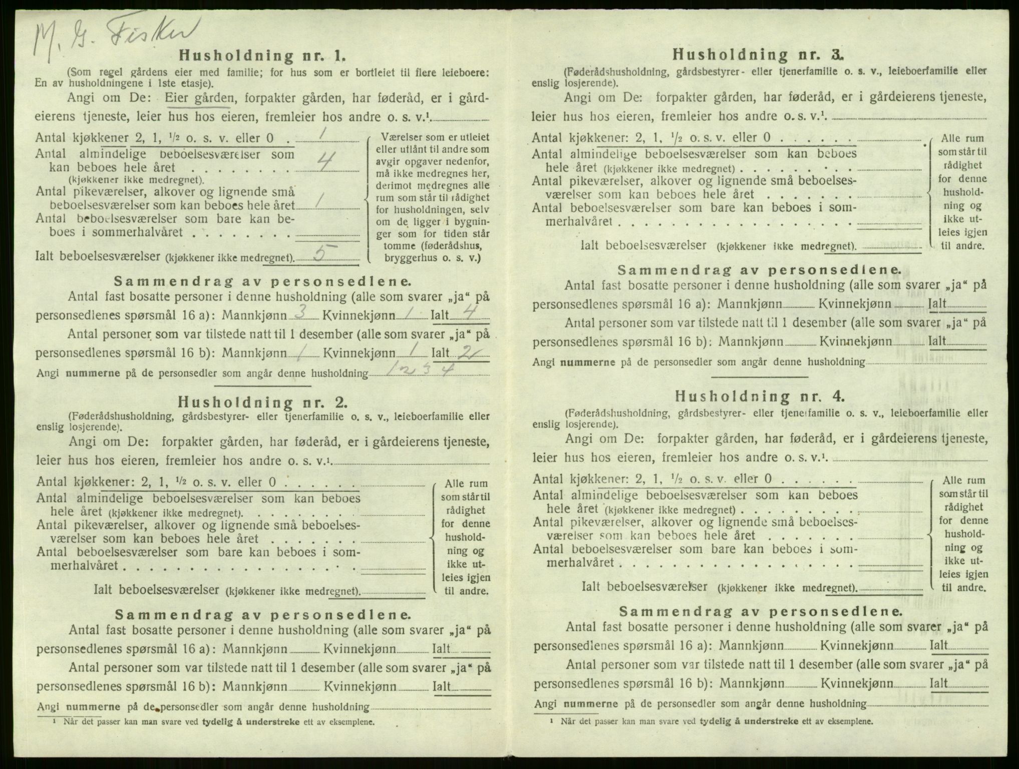 SAKO, 1920 census for Sem, 1920, p. 1284