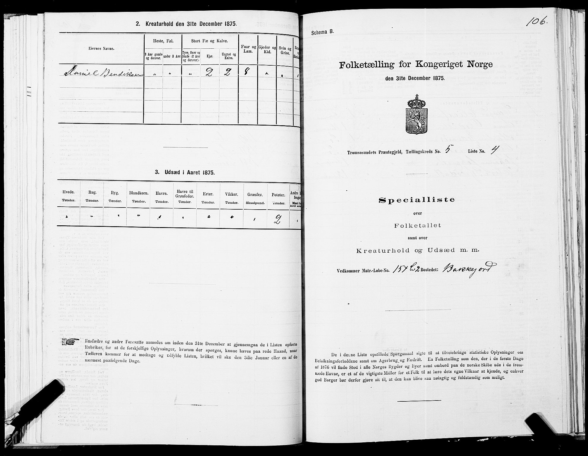 SATØ, 1875 census for 1934P Tromsøysund, 1875, p. 3106