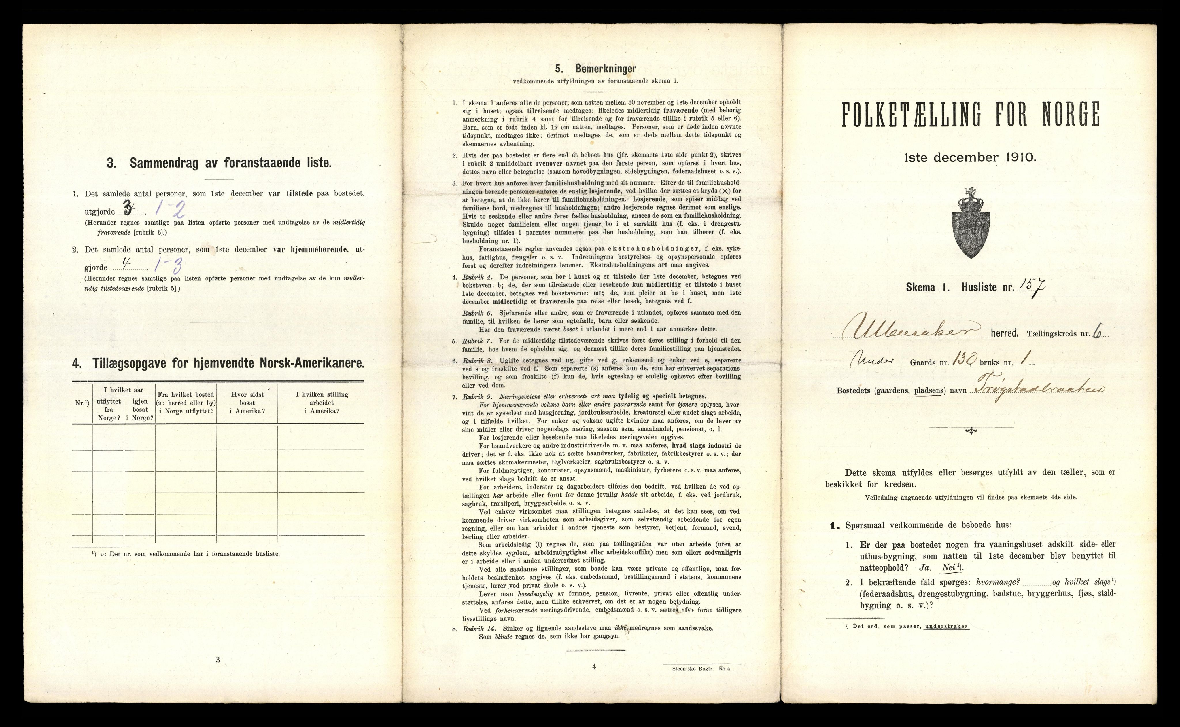 RA, 1910 census for Ullensaker, 1910, p. 1511