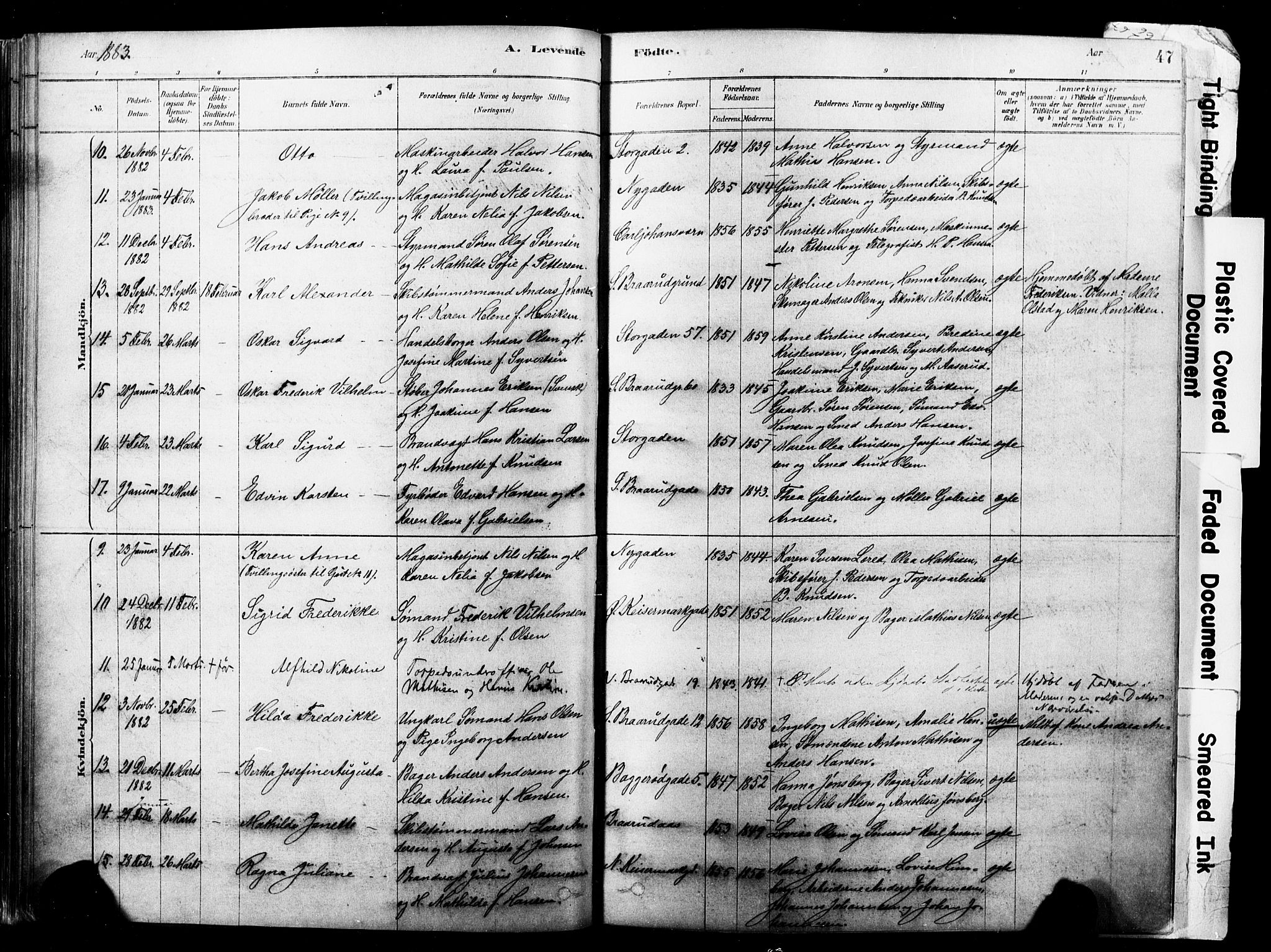 Horten kirkebøker, AV/SAKO-A-348/F/Fa/L0003: Parish register (official) no. 3, 1878-1887, p. 47