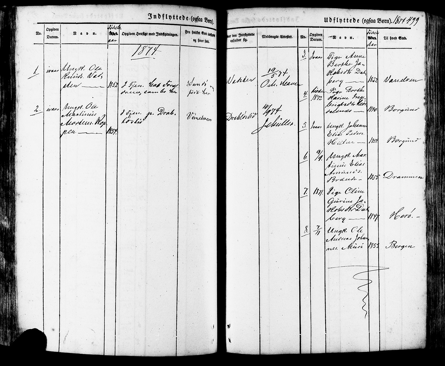 Ministerialprotokoller, klokkerbøker og fødselsregistre - Møre og Romsdal, SAT/A-1454/511/L0140: Parish register (official) no. 511A07, 1851-1878, p. 499