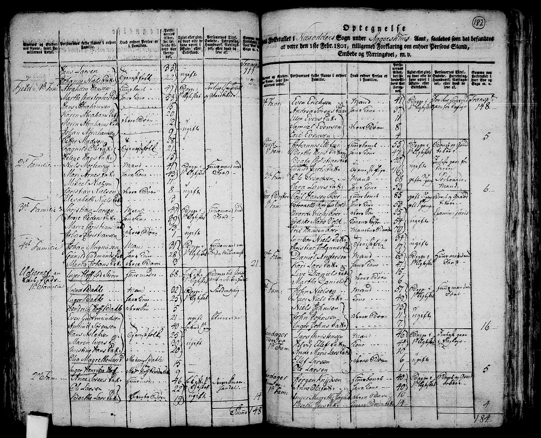 RA, 1801 census for 0216P Nesodden, 1801, p. 181b-182a