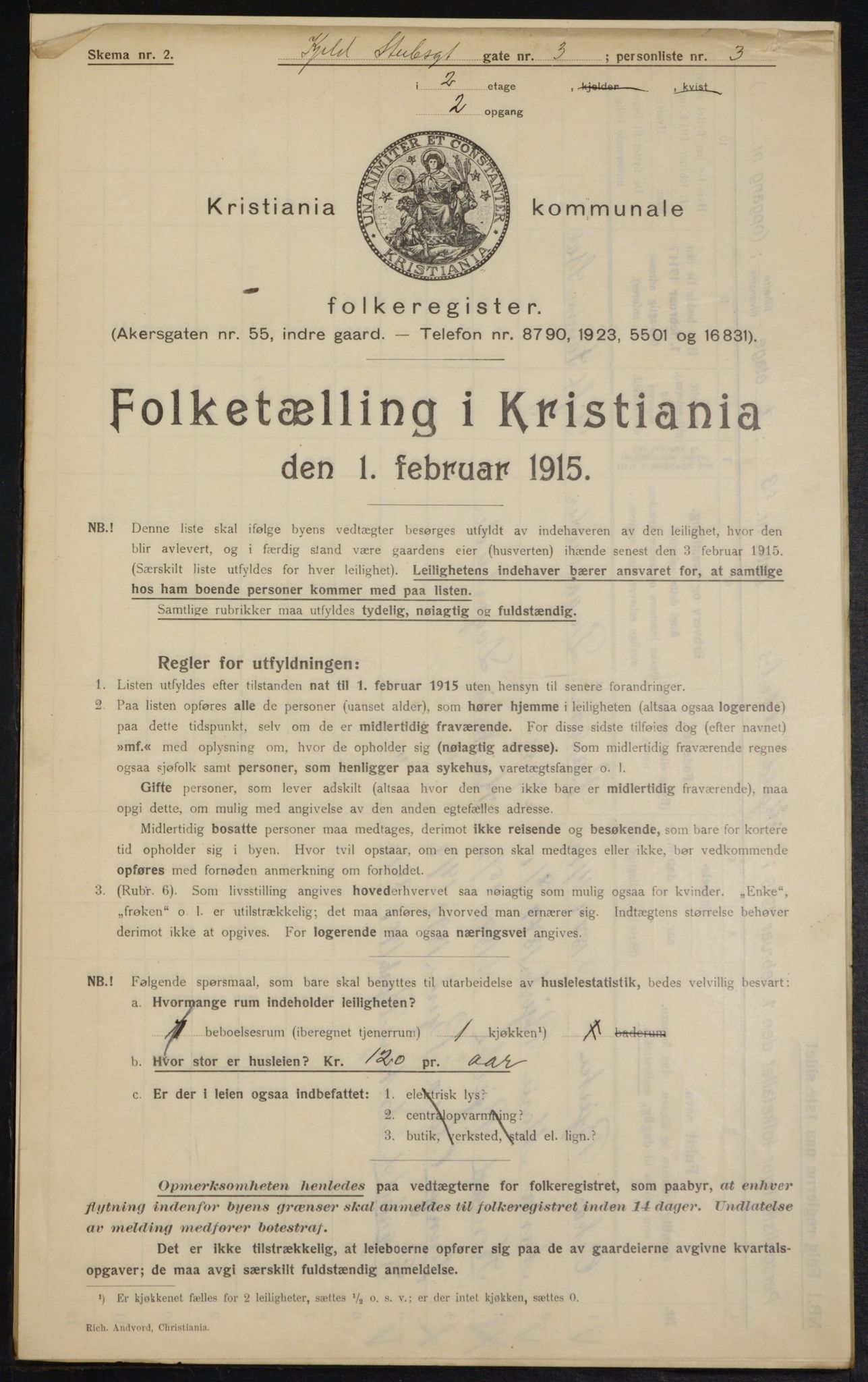 OBA, Municipal Census 1915 for Kristiania, 1915, p. 51022