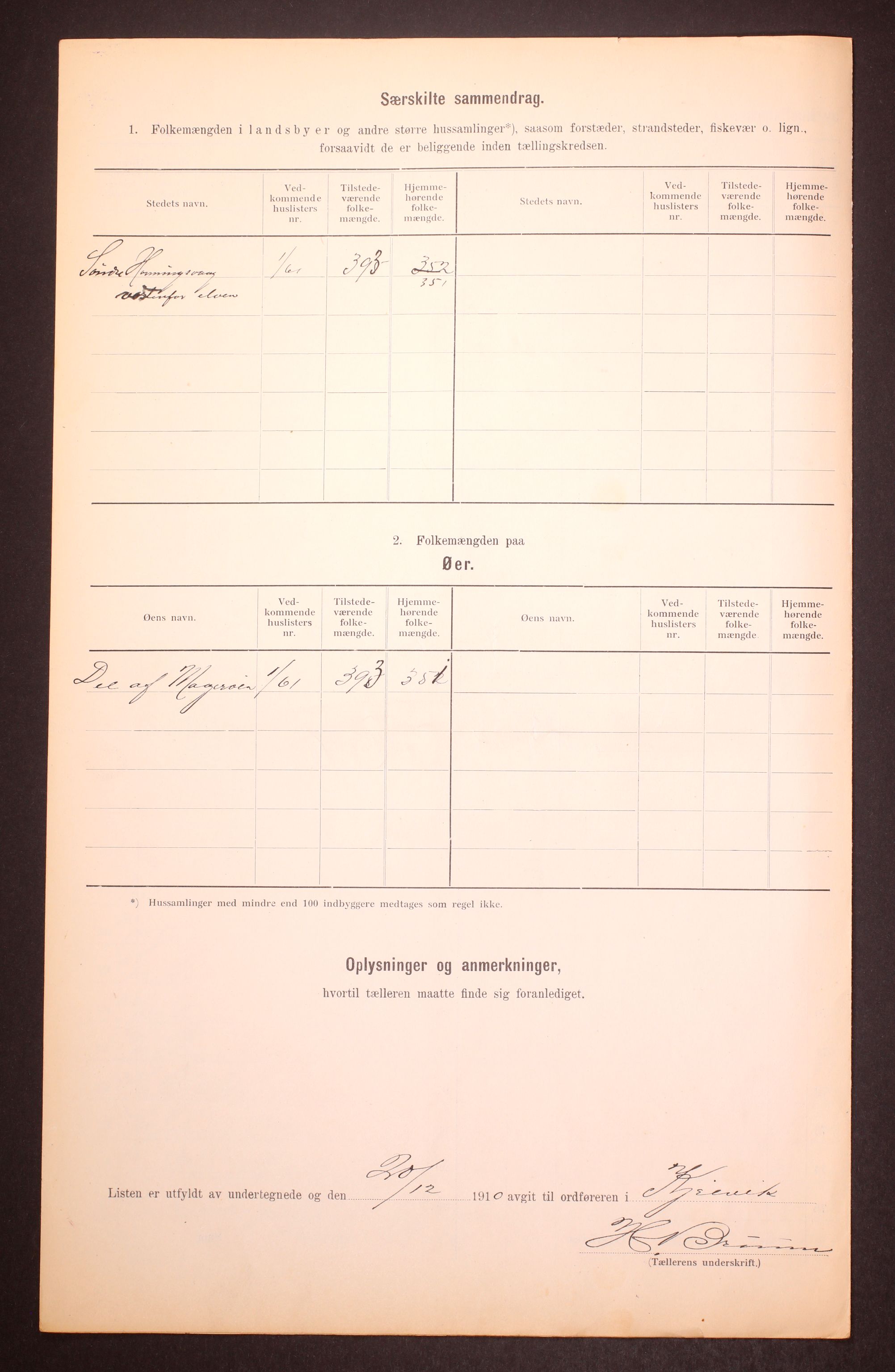 RA, 1910 census for Kjelvik, 1910, p. 18