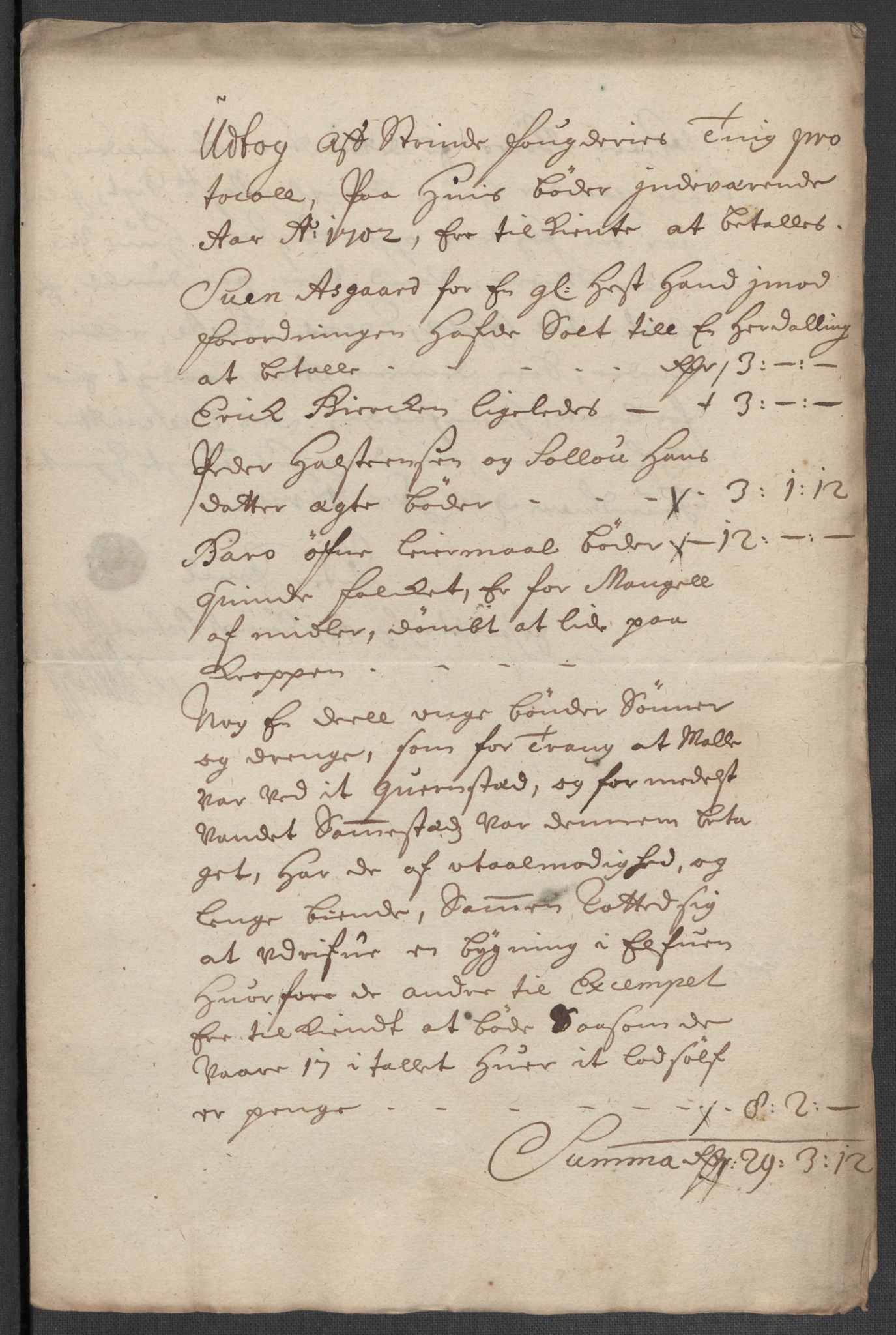 Rentekammeret inntil 1814, Reviderte regnskaper, Fogderegnskap, AV/RA-EA-4092/R61/L4108: Fogderegnskap Strinda og Selbu, 1701-1703, p. 175