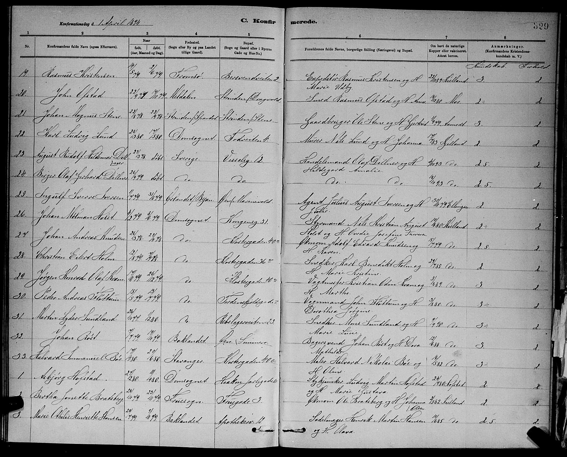 Ministerialprotokoller, klokkerbøker og fødselsregistre - Sør-Trøndelag, AV/SAT-A-1456/601/L0092: Parish register (copy) no. 601C10, 1884-1897, p. 329