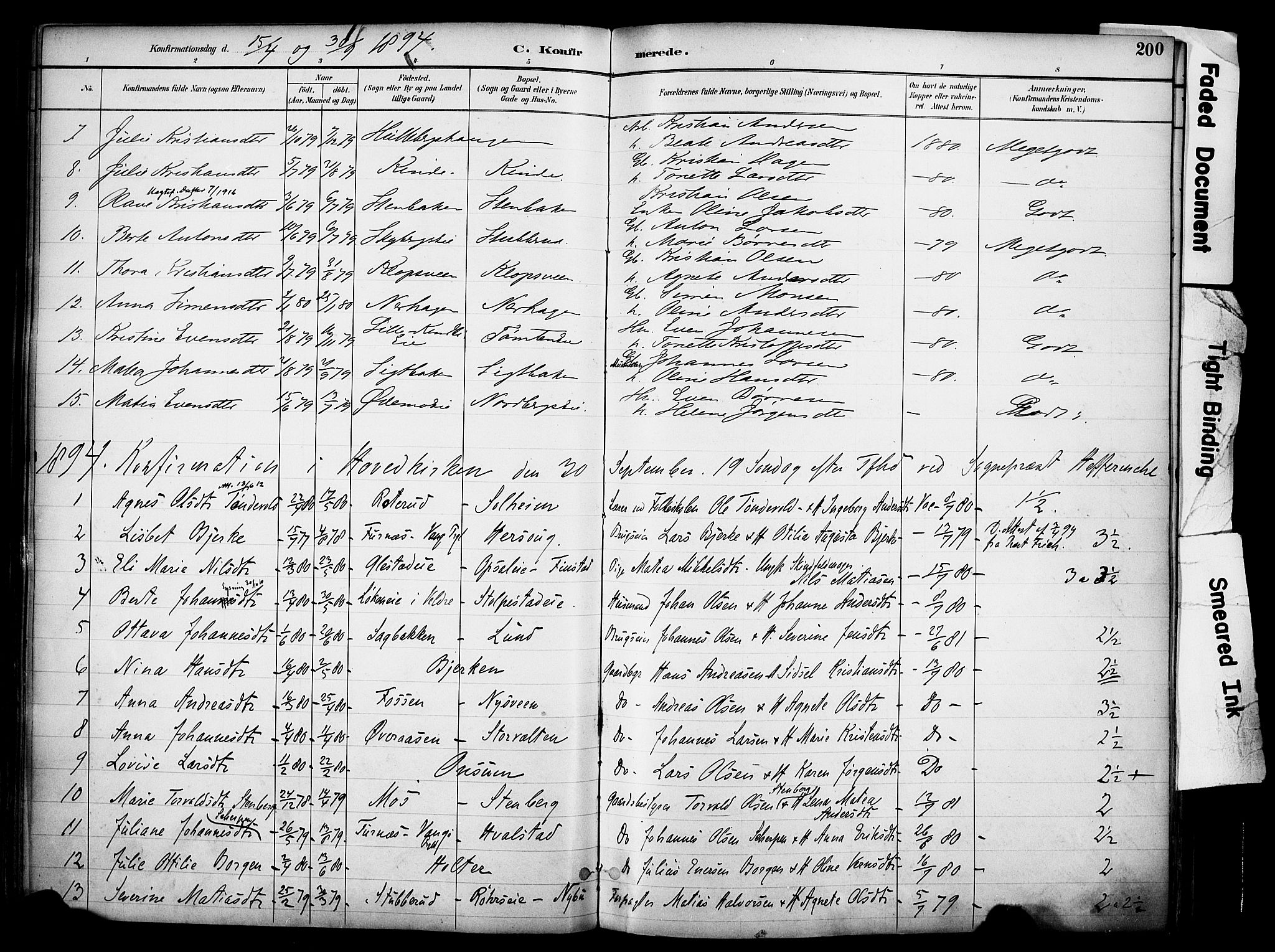 Ringsaker prestekontor, AV/SAH-PREST-014/K/Ka/L0017: Parish register (official) no. 17, 1891-1902, p. 200