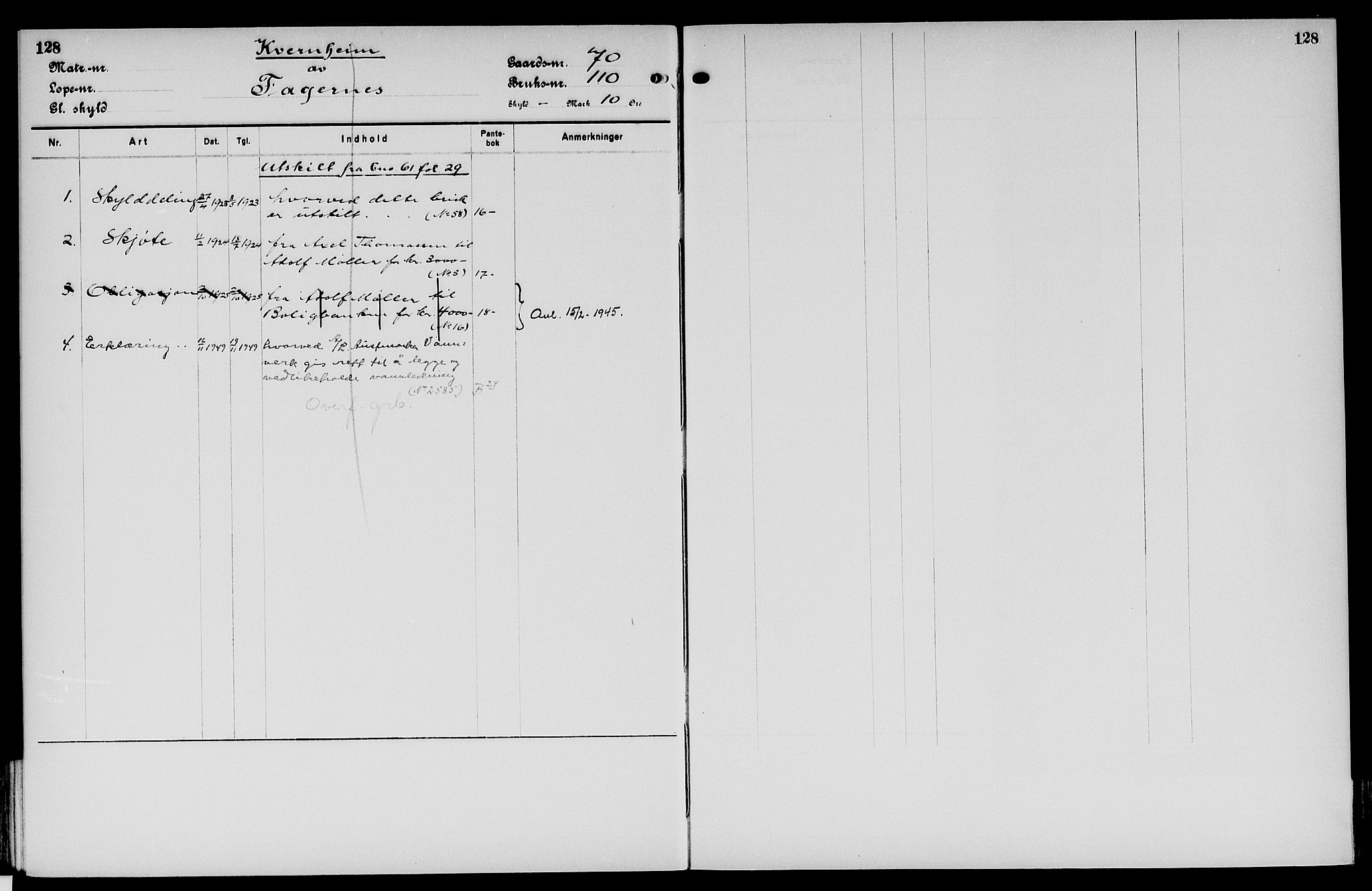 Vinger og Odal sorenskriveri, SAH/TING-022/H/Ha/Hac/Hacc/L0012: Mortgage register no. 3.12, 1923, p. 128