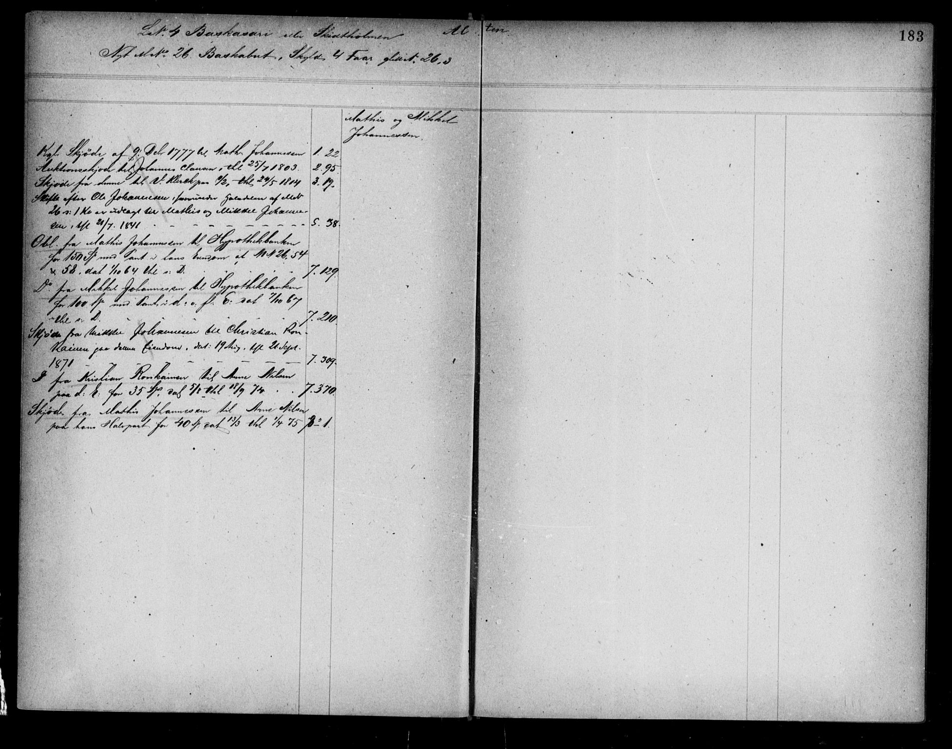 Alta fogderi/sorenskriveri, SATØ/SATØ-5/1/K/Kb/Kba/L0007pantereg: Mortgage register no. 7, 1776, p. 183