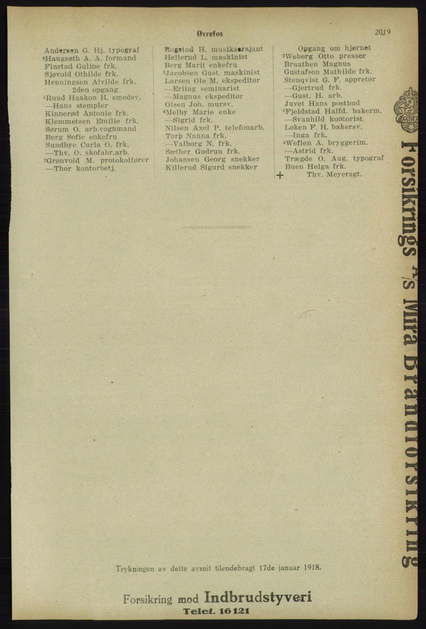 Kristiania/Oslo adressebok, PUBL/-, 1918, p. 2172
