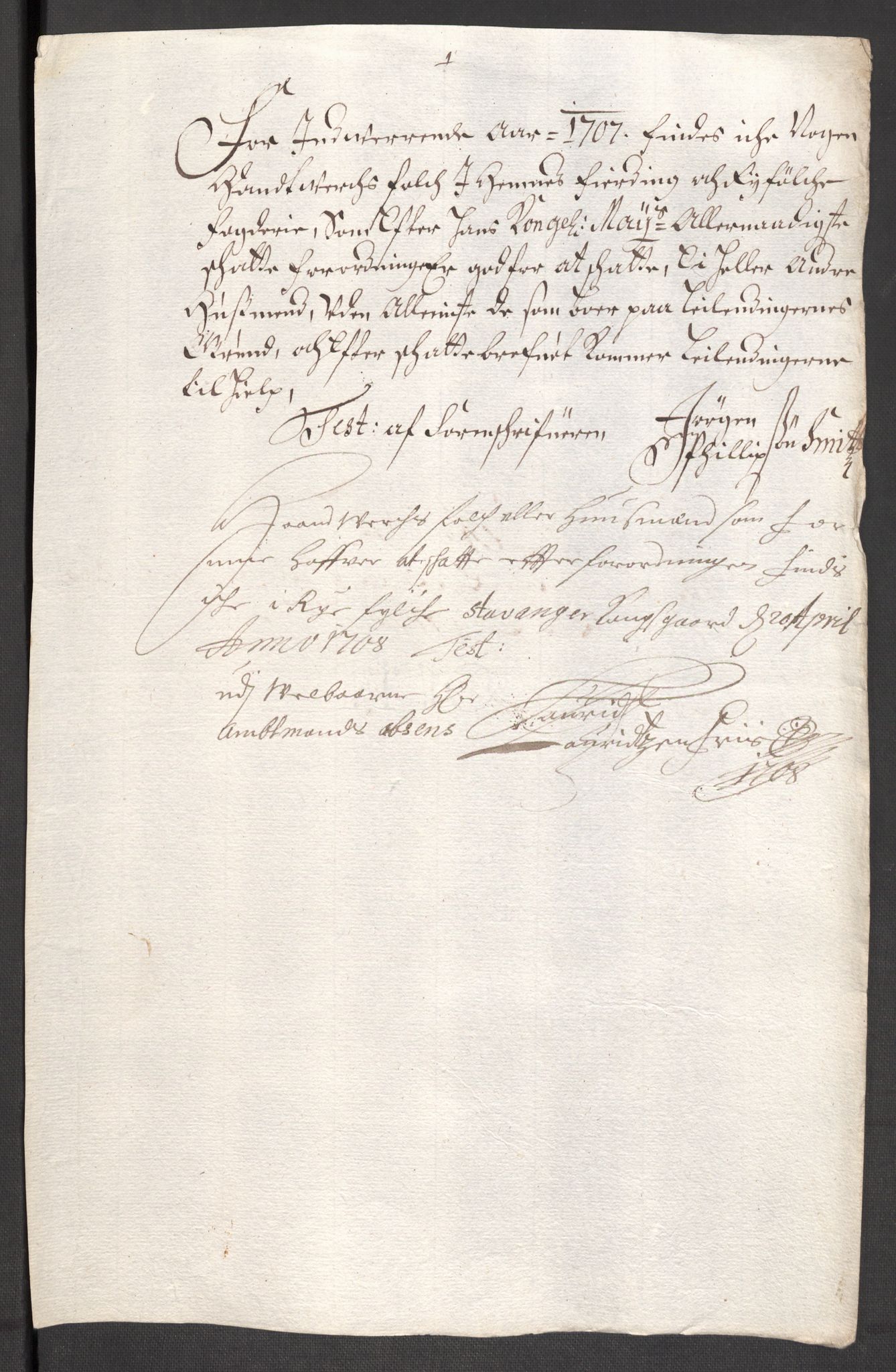 Rentekammeret inntil 1814, Reviderte regnskaper, Fogderegnskap, RA/EA-4092/R47/L2861: Fogderegnskap Ryfylke, 1706-1709, p. 118