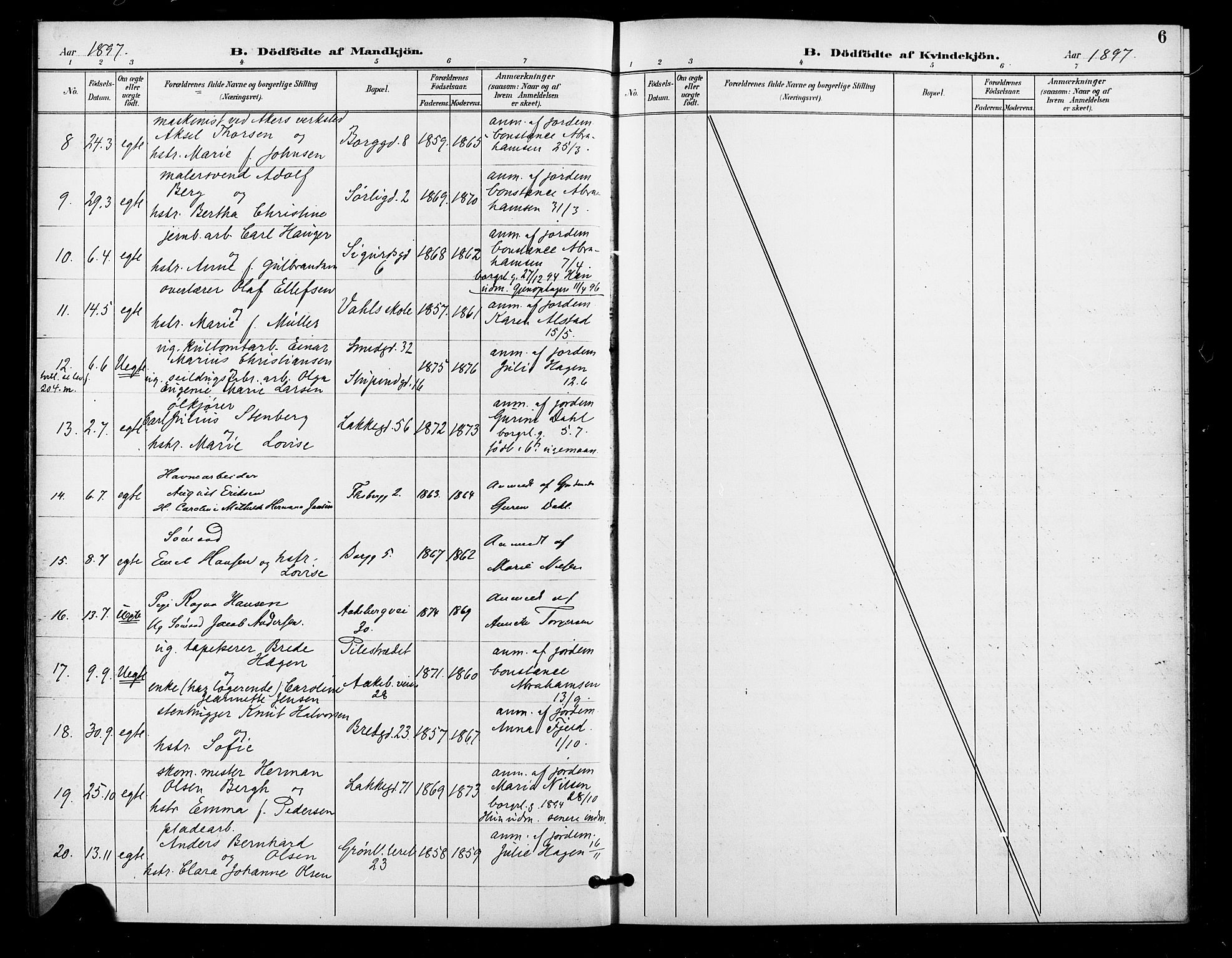 Grønland prestekontor Kirkebøker, AV/SAO-A-10848/F/Fa/L0011: Parish register (official) no. 11, 1892-1907, p. 6