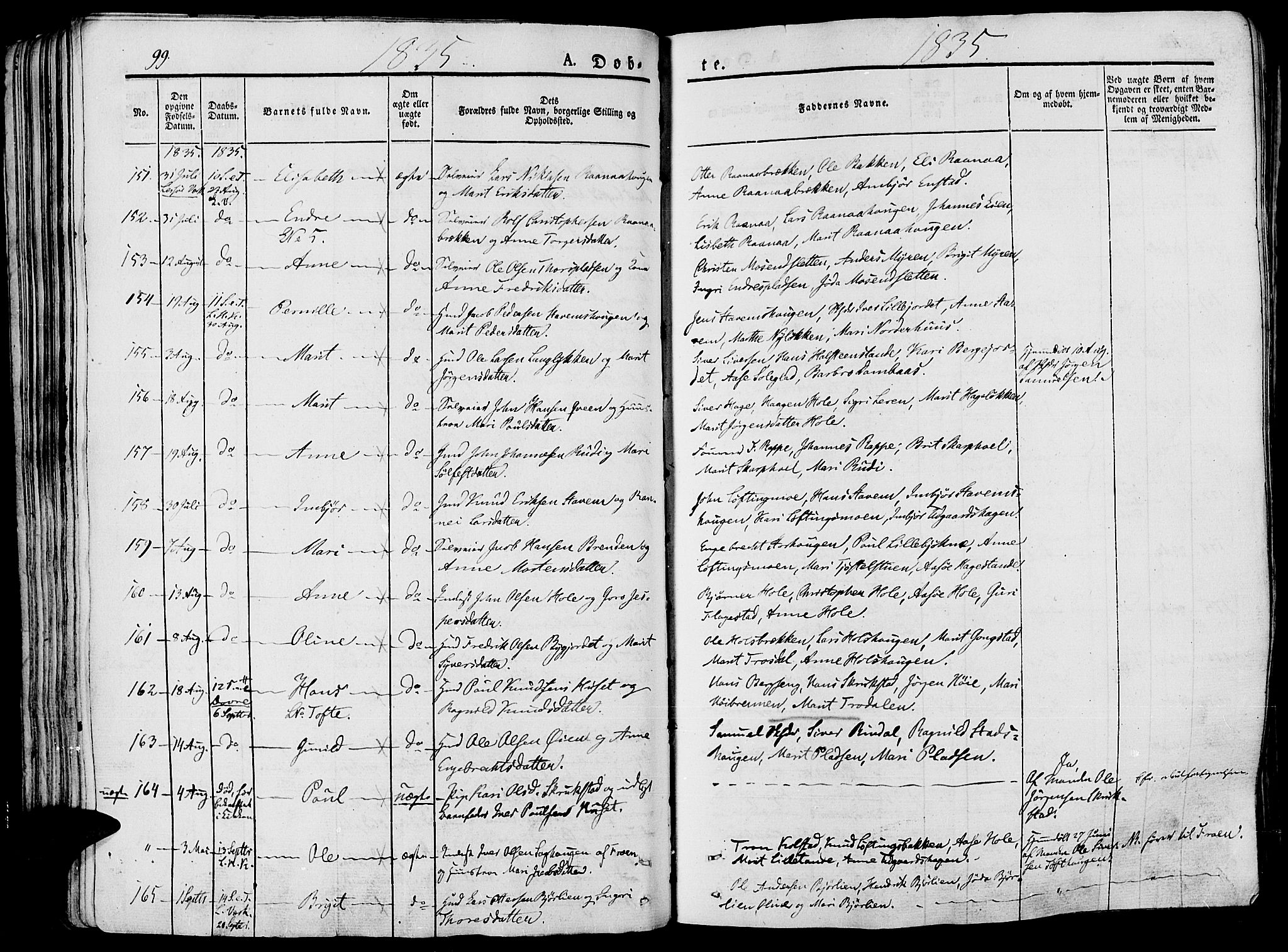 Lesja prestekontor, AV/SAH-PREST-068/H/Ha/Haa/L0005: Parish register (official) no. 5, 1830-1842, p. 99