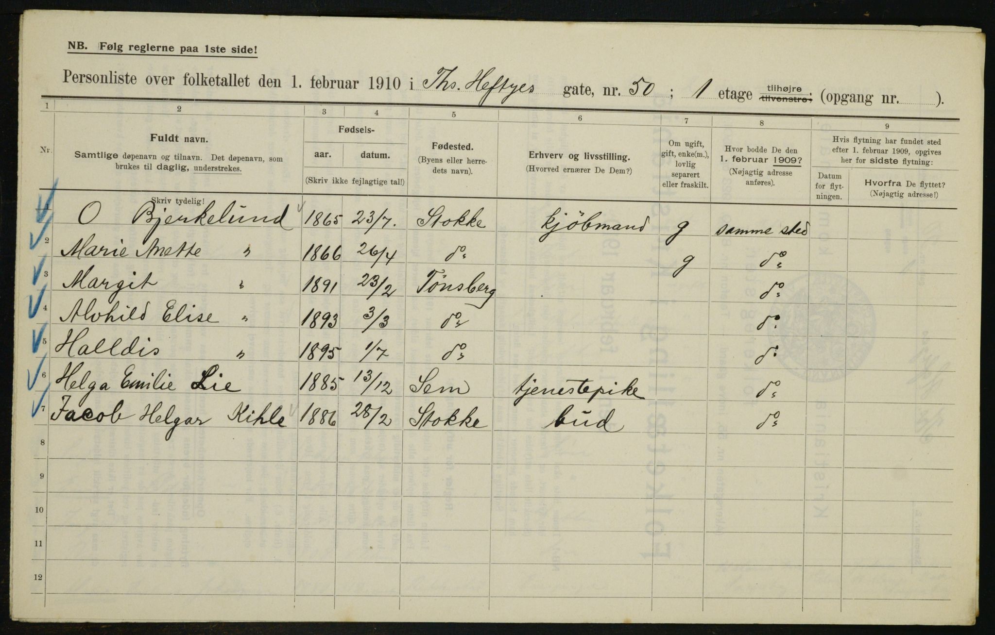 OBA, Municipal Census 1910 for Kristiania, 1910, p. 103644