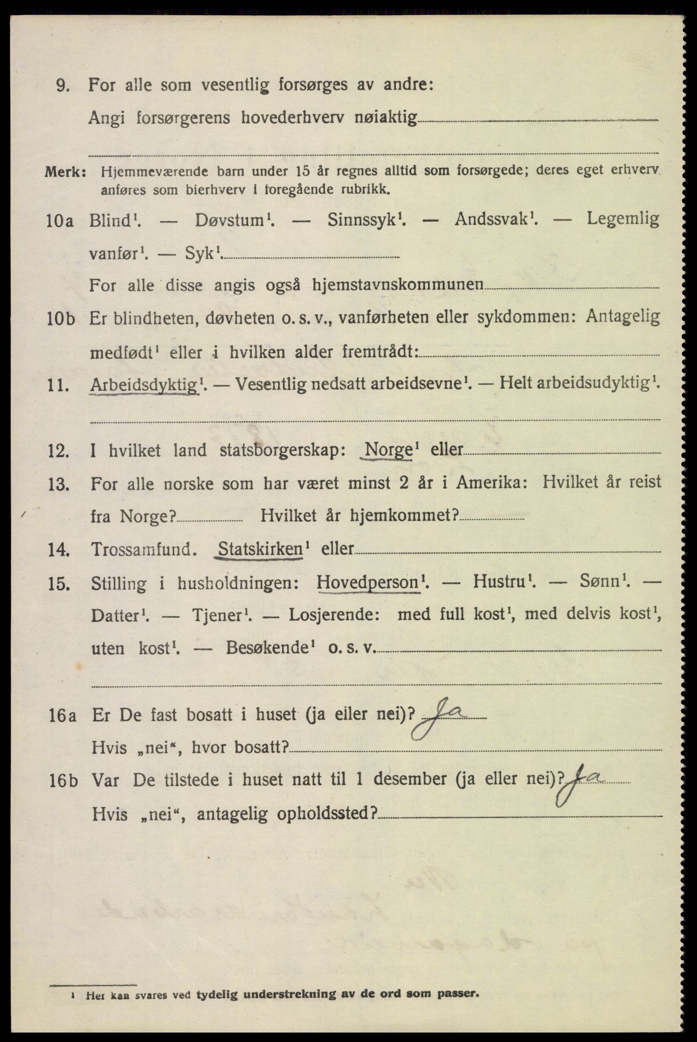 SAH, 1920 census for Skjåk, 1920, p. 3385