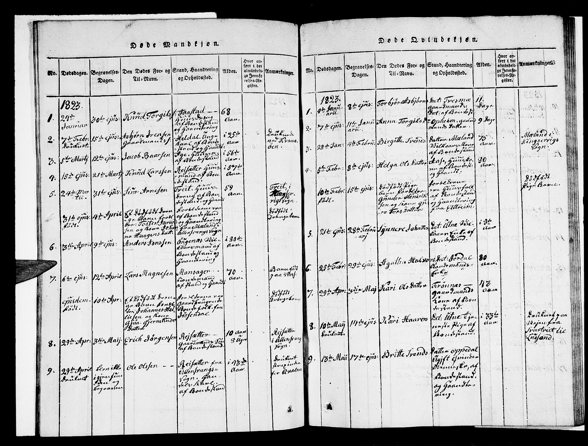 Ullensvang sokneprestembete, AV/SAB-A-78701/H/Haa: Parish register (official) no. A 9, 1819-1826