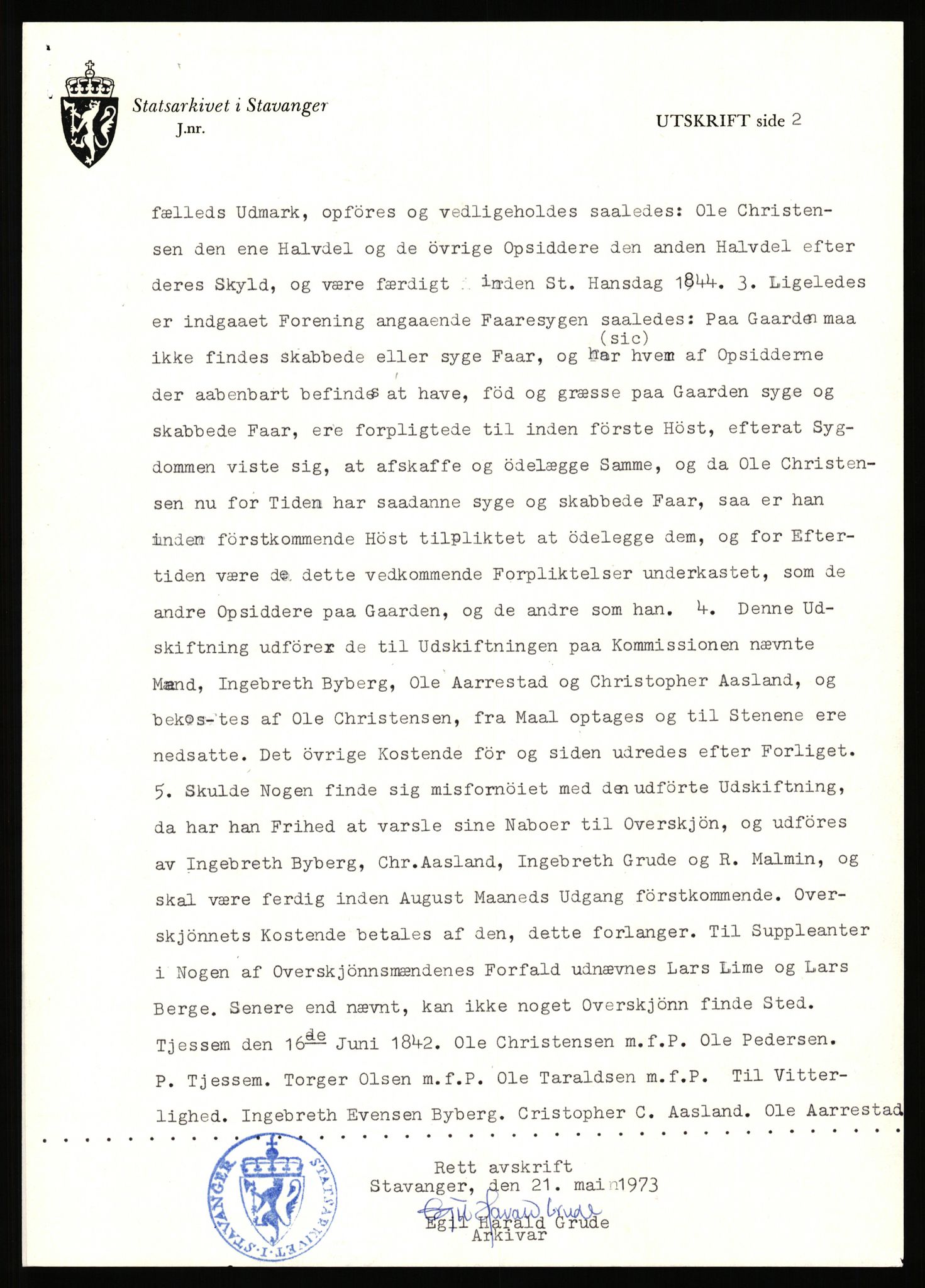 Statsarkivet i Stavanger, SAST/A-101971/03/Y/Yj/L0087: Avskrifter sortert etter gårdsnavn: Tjemsland nordre - Todhammer, 1750-1930, p. 120