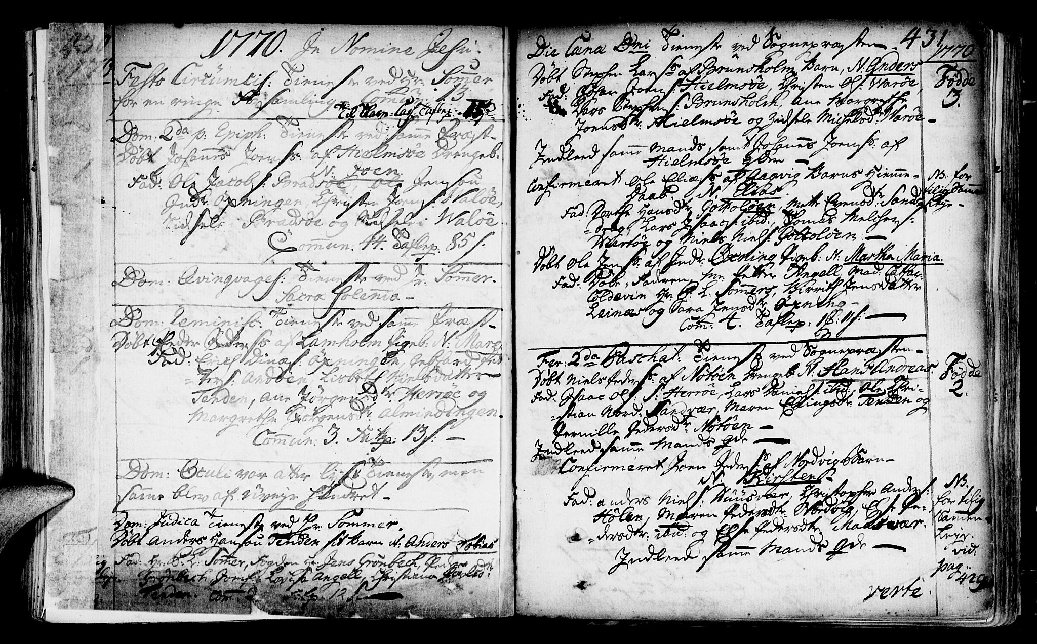 Ministerialprotokoller, klokkerbøker og fødselsregistre - Nordland, SAT/A-1459/817/L0260: Parish register (official) no. 817A02 /2, 1768-1776, p. 430-431