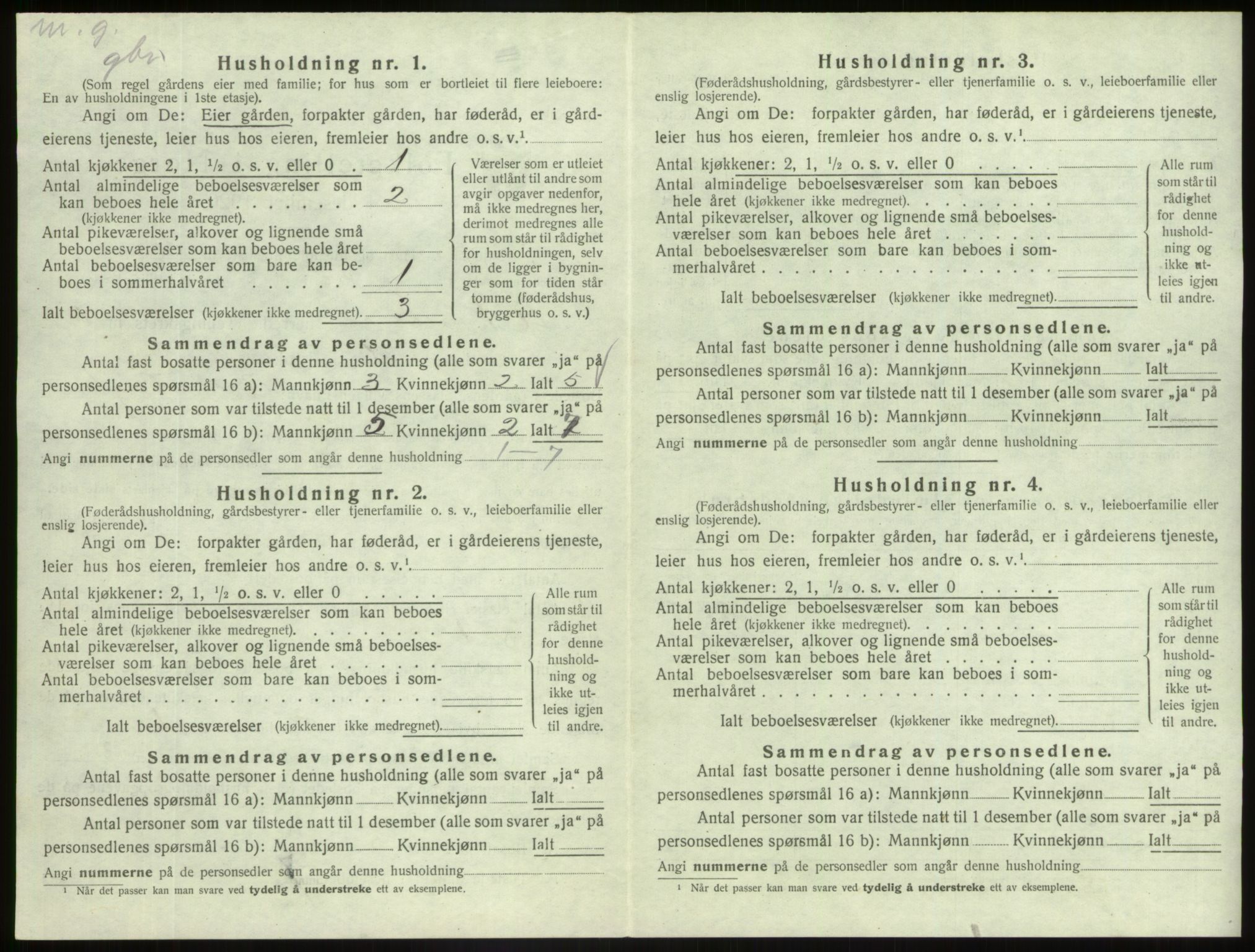 SAB, 1920 census for Askvoll, 1920, p. 541