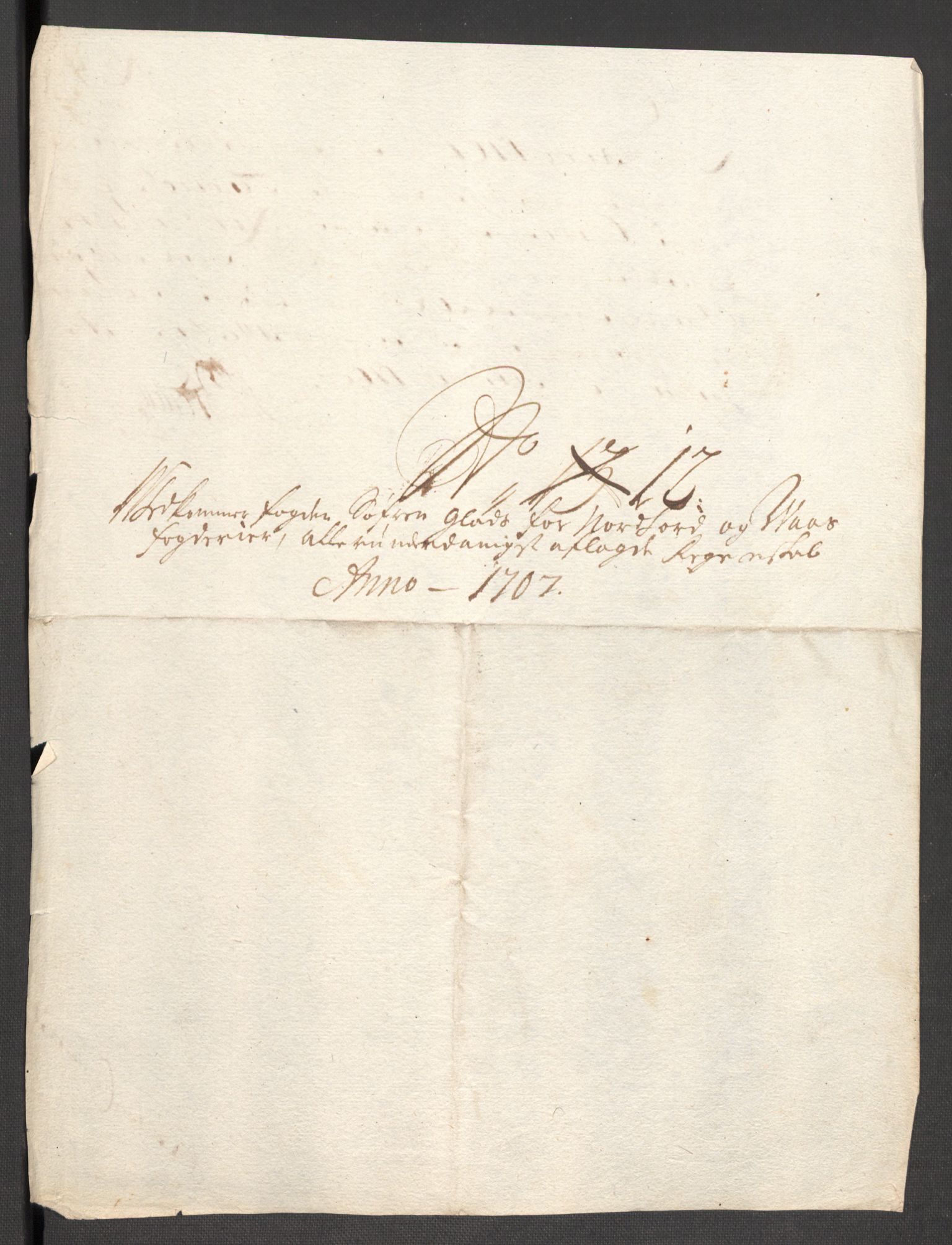 Rentekammeret inntil 1814, Reviderte regnskaper, Fogderegnskap, AV/RA-EA-4092/R51/L3188: Fogderegnskap Nordhordland og Voss, 1706-1707, p. 118