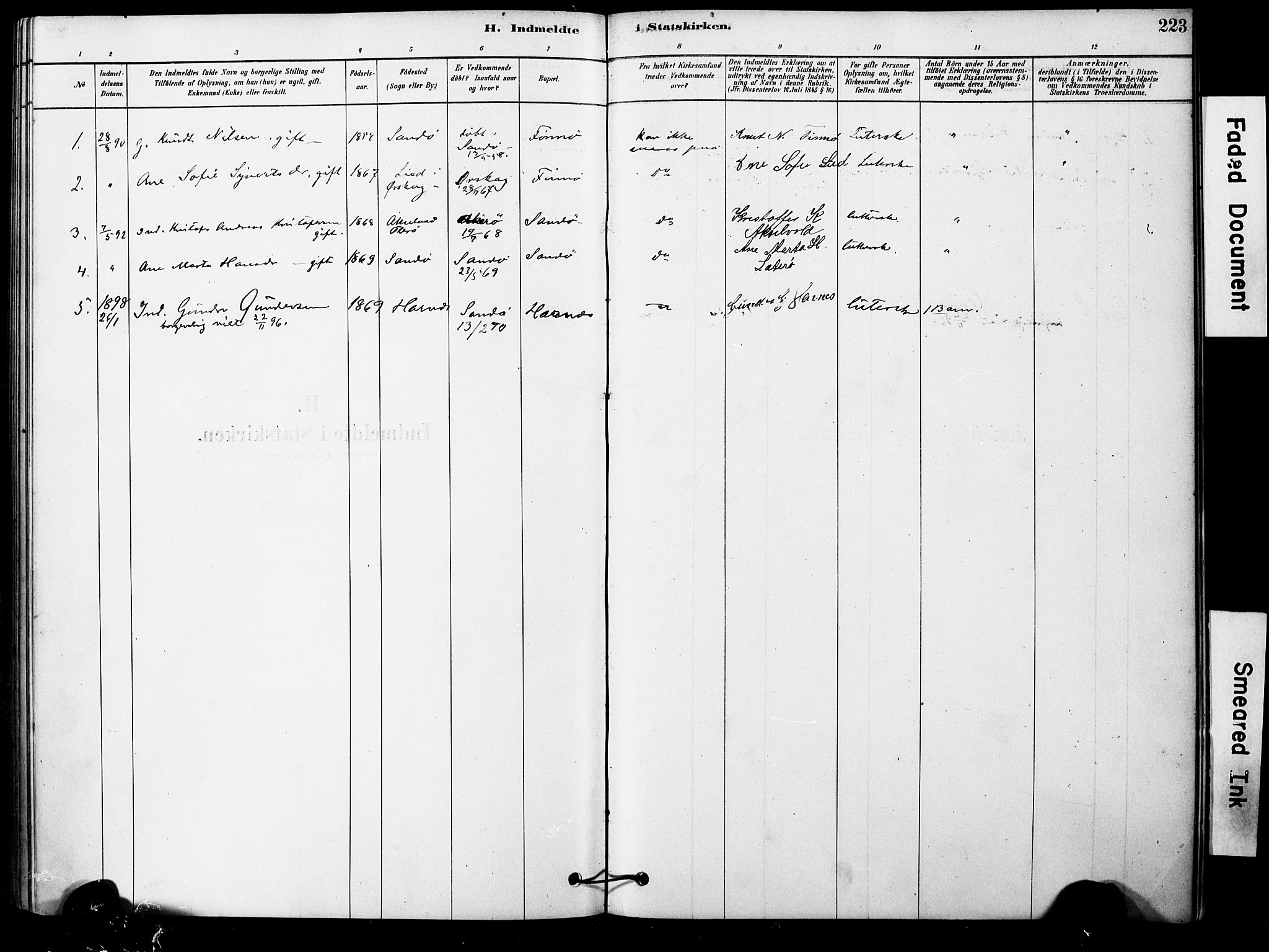 Ministerialprotokoller, klokkerbøker og fødselsregistre - Møre og Romsdal, AV/SAT-A-1454/561/L0729: Parish register (official) no. 561A03, 1878-1900, p. 223