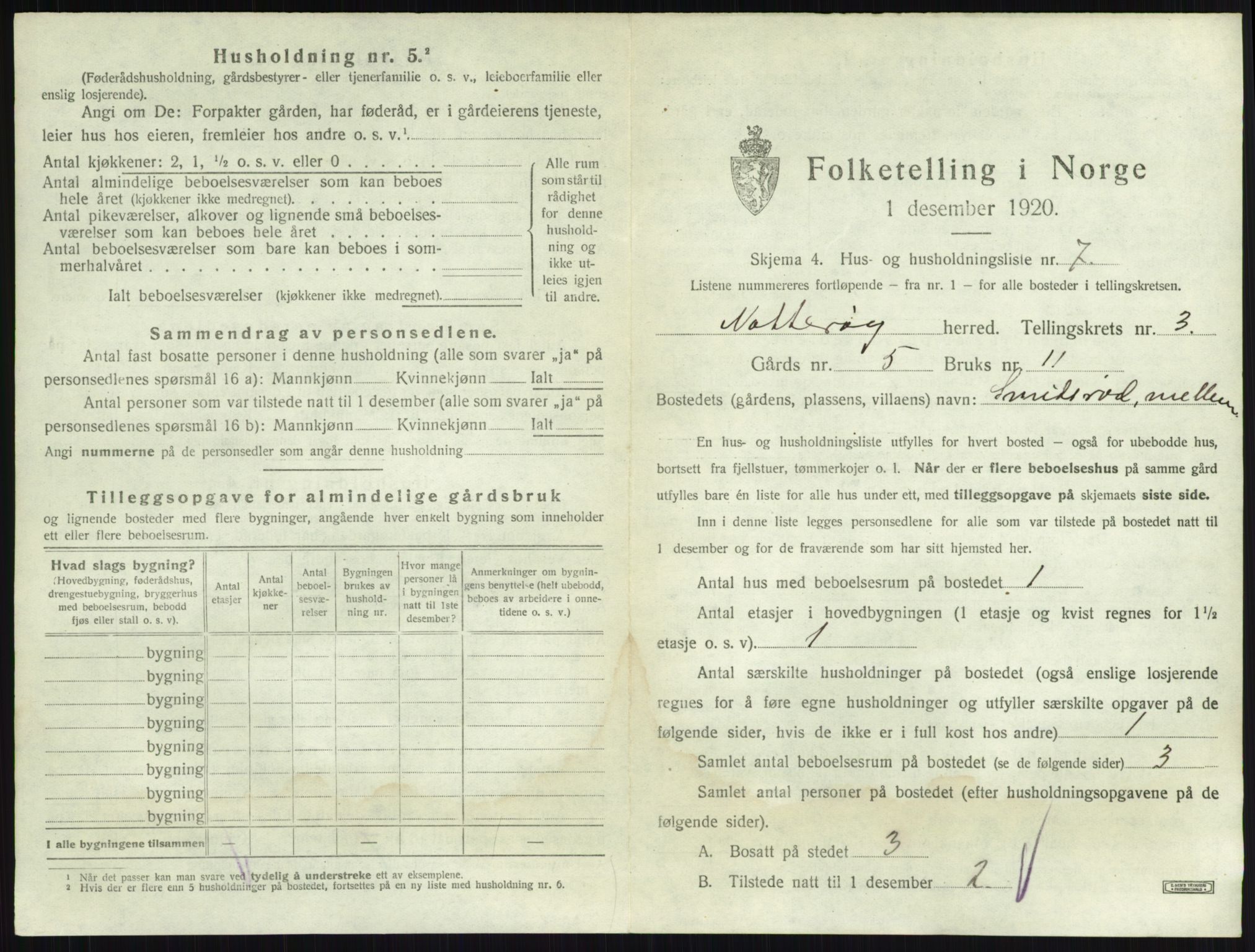 SAKO, 1920 census for Nøtterøy, 1920, p. 504