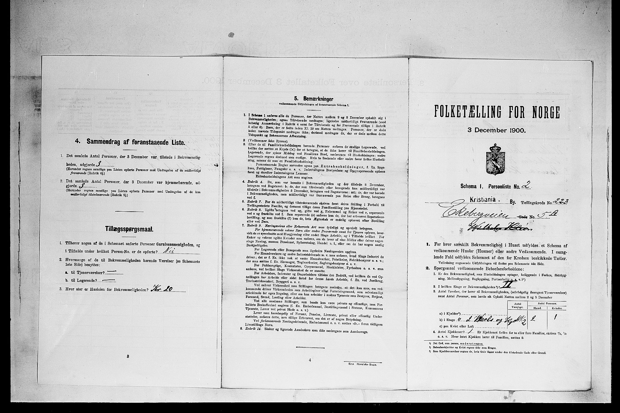 SAO, 1900 census for Kristiania, 1900, p. 18732