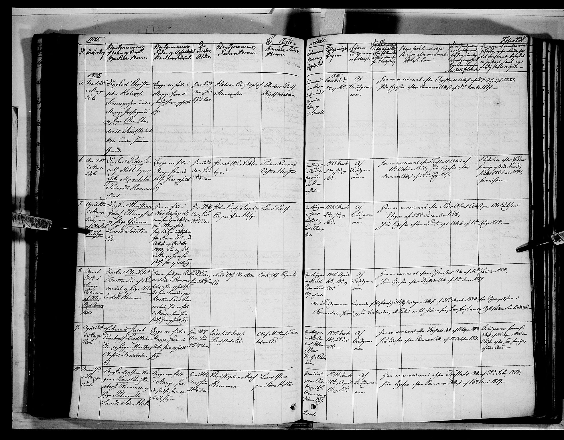 Stange prestekontor, AV/SAH-PREST-002/K/L0010: Parish register (official) no. 10, 1835-1845, p. 235