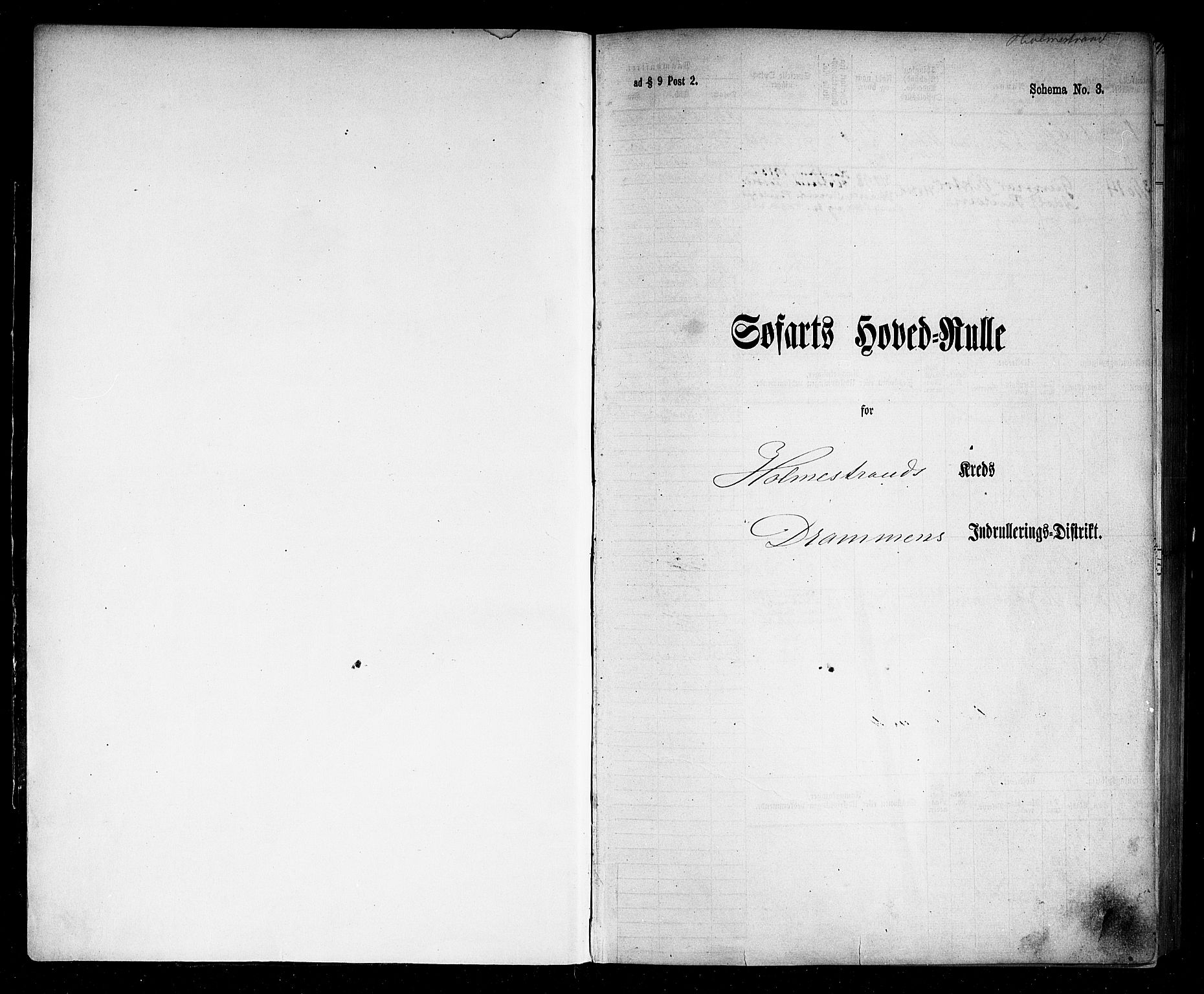 Holmestrand innrulleringskontor, SAKO/A-1151/F/Fc/L0002: Hovedrulle, 1868-1872, p. 3