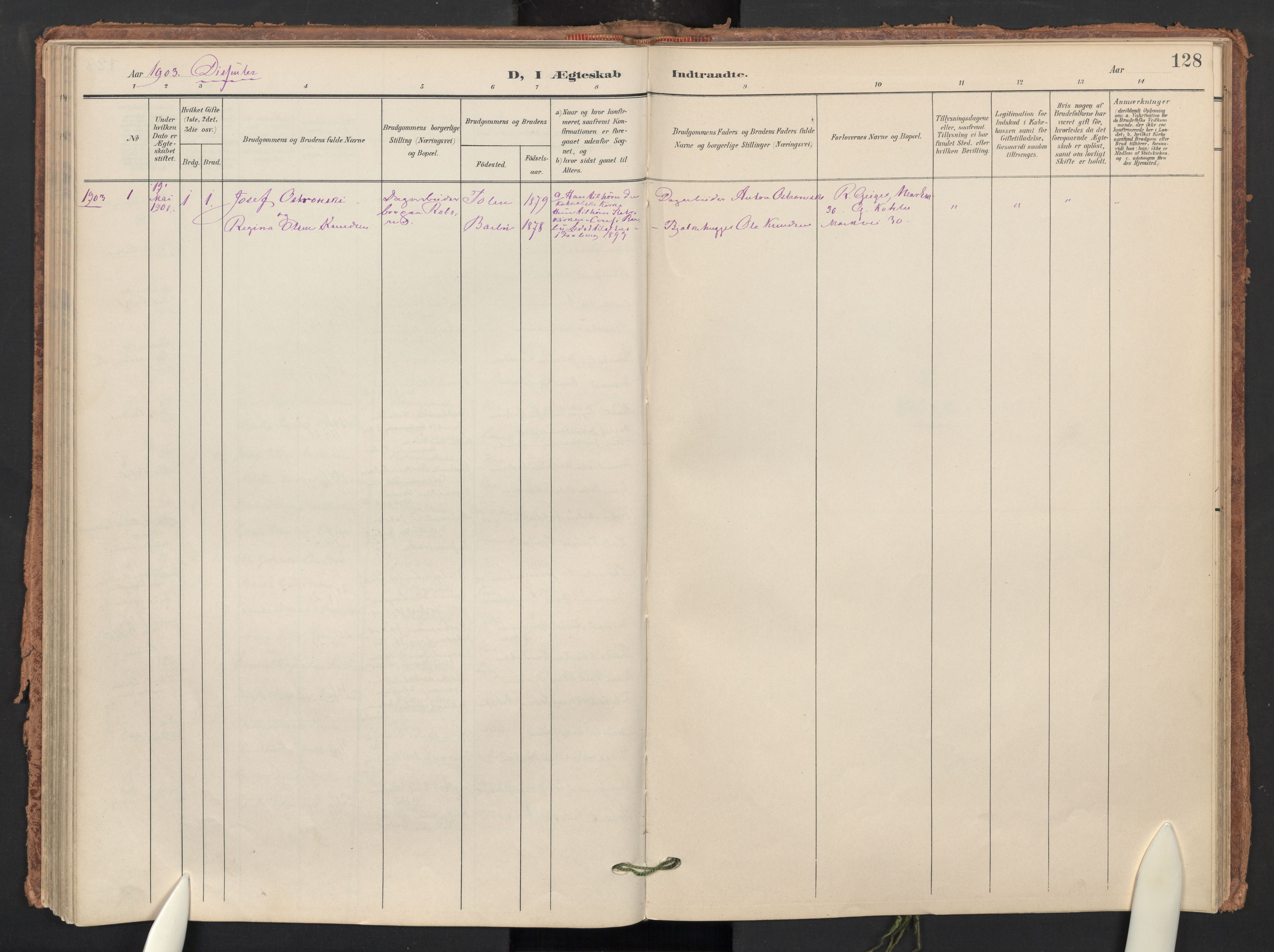 Skedsmo prestekontor Kirkebøker, AV/SAO-A-10033a/F/Fb/L0002: Parish register (official) no. II 2, 1902-1921, p. 128