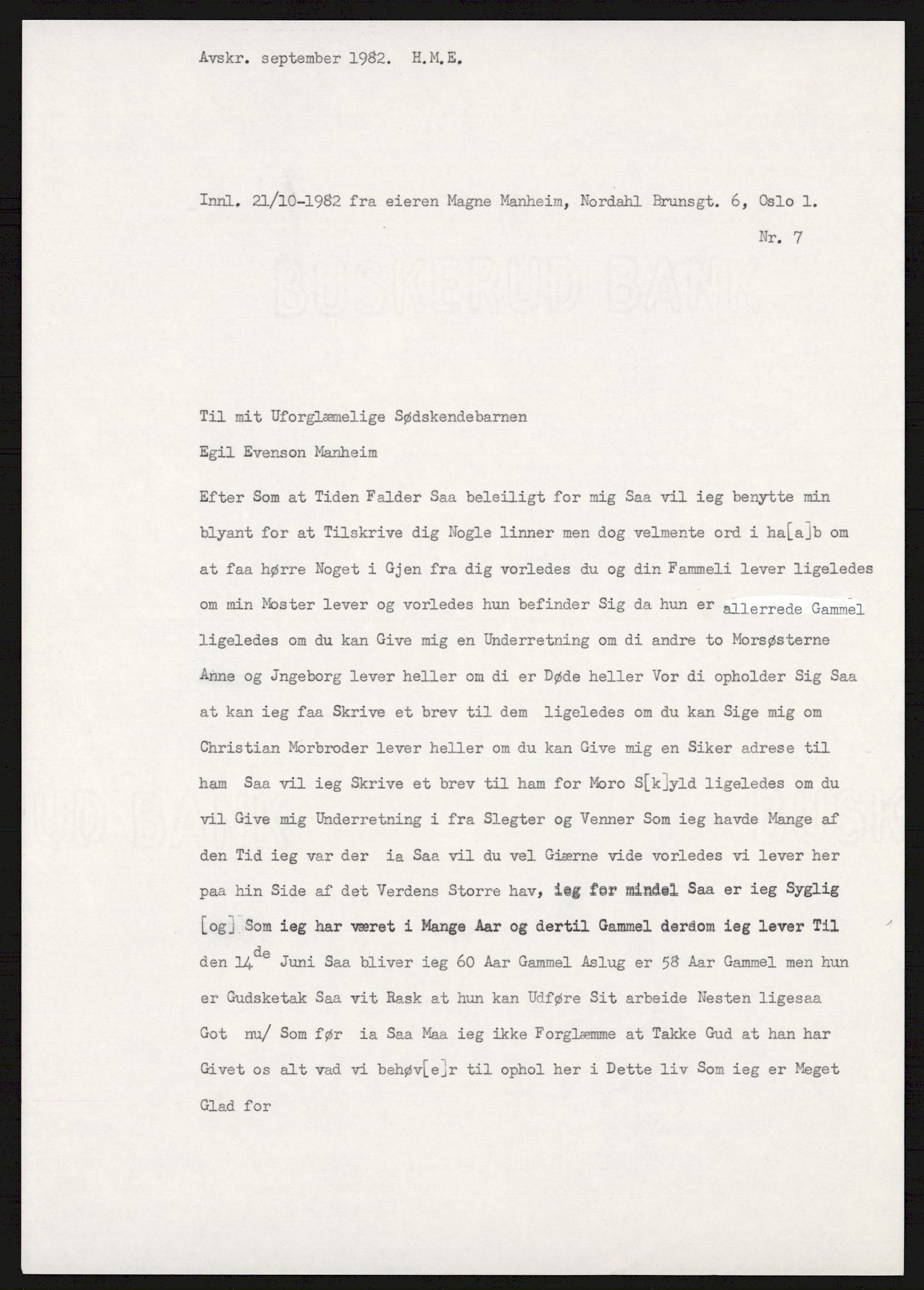 Samlinger til kildeutgivelse, Amerikabrevene, RA/EA-4057/F/L0024: Innlån fra Telemark: Gunleiksrud - Willard, 1838-1914, p. 126