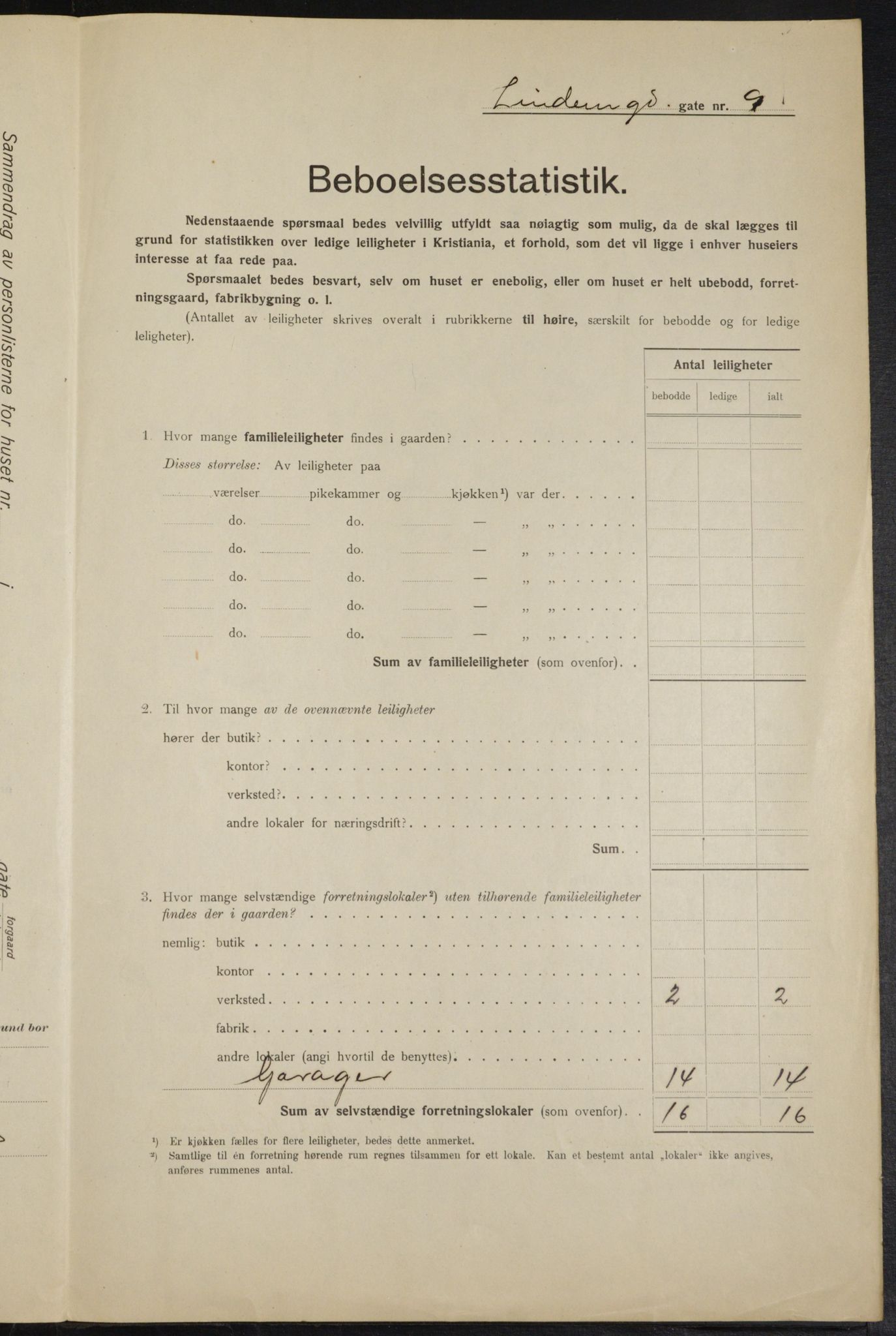 OBA, Municipal Census 1915 for Kristiania, 1915, p. 57198