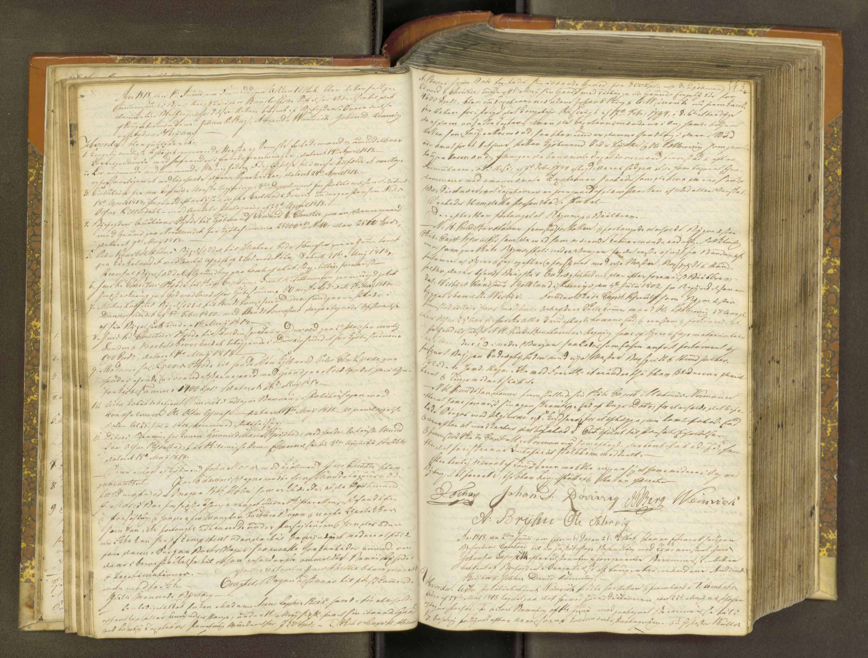 Kristiansund byfogd, AV/SAT-A-4587/A/01/L0008: Justisprotokoll. Aut. 31.12.1817, 1817-1829, p. 42b-43a