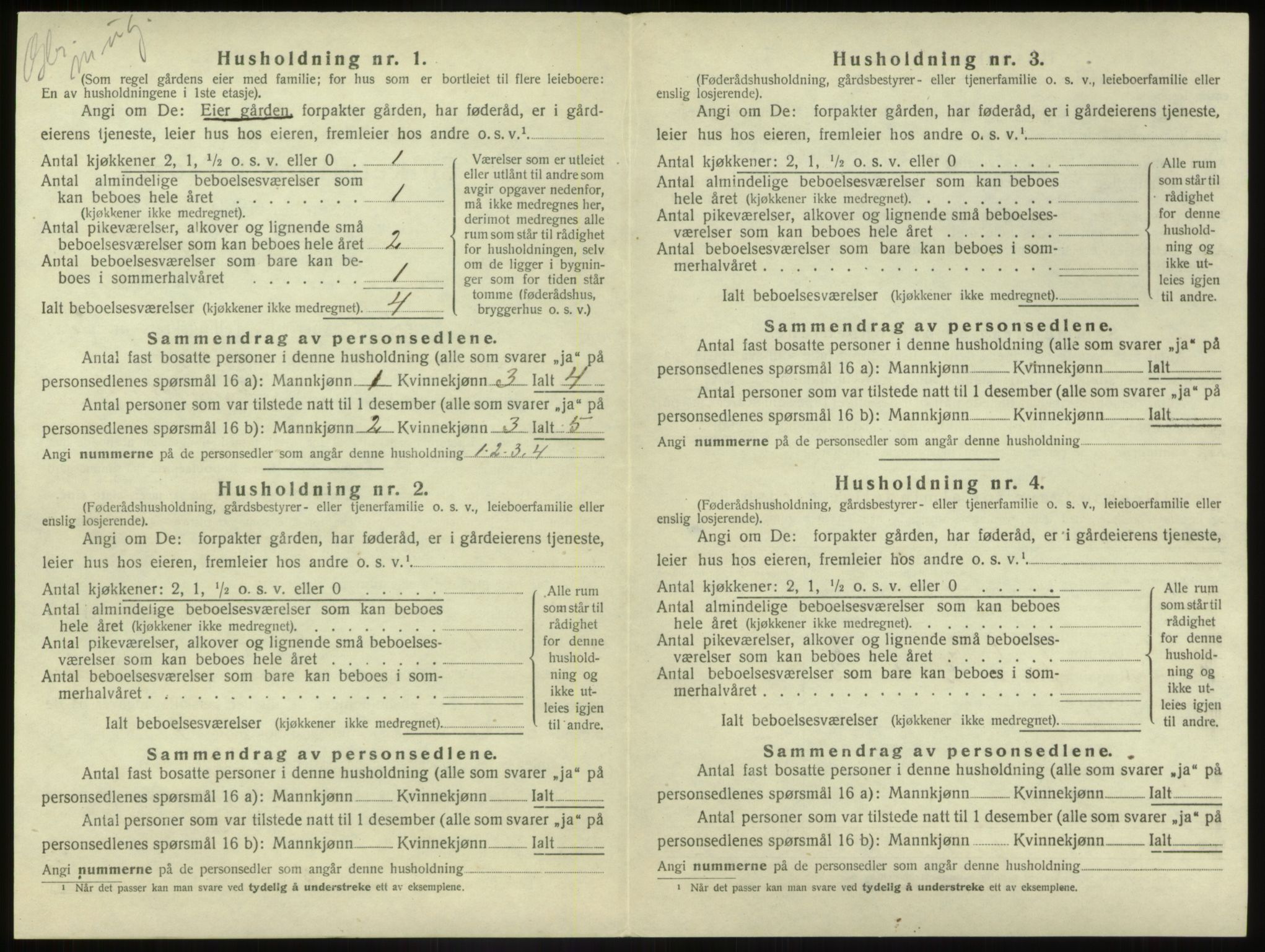 SAB, 1920 census for Førde, 1920, p. 120