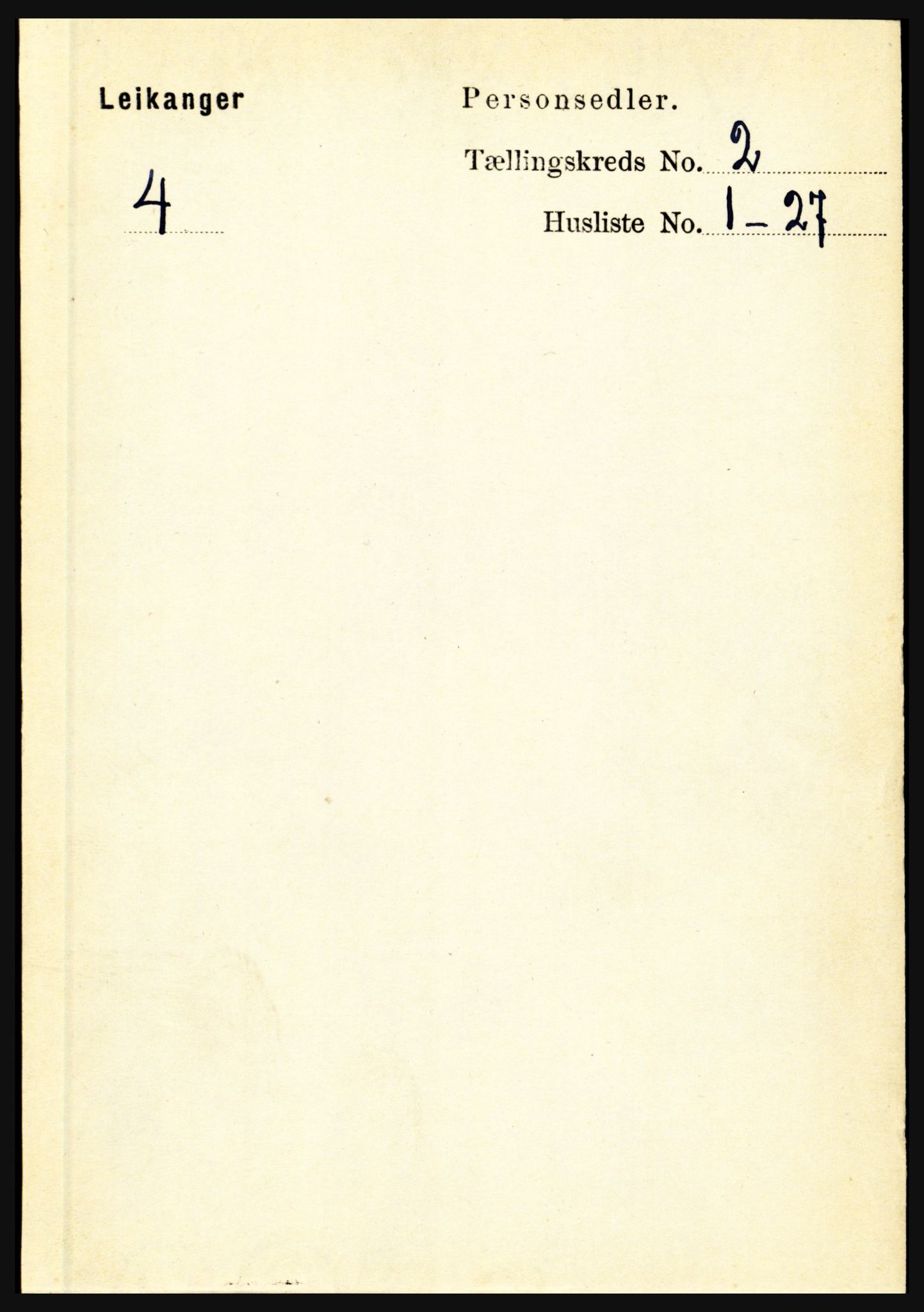 RA, 1891 census for 1419 Leikanger, 1891, p. 149