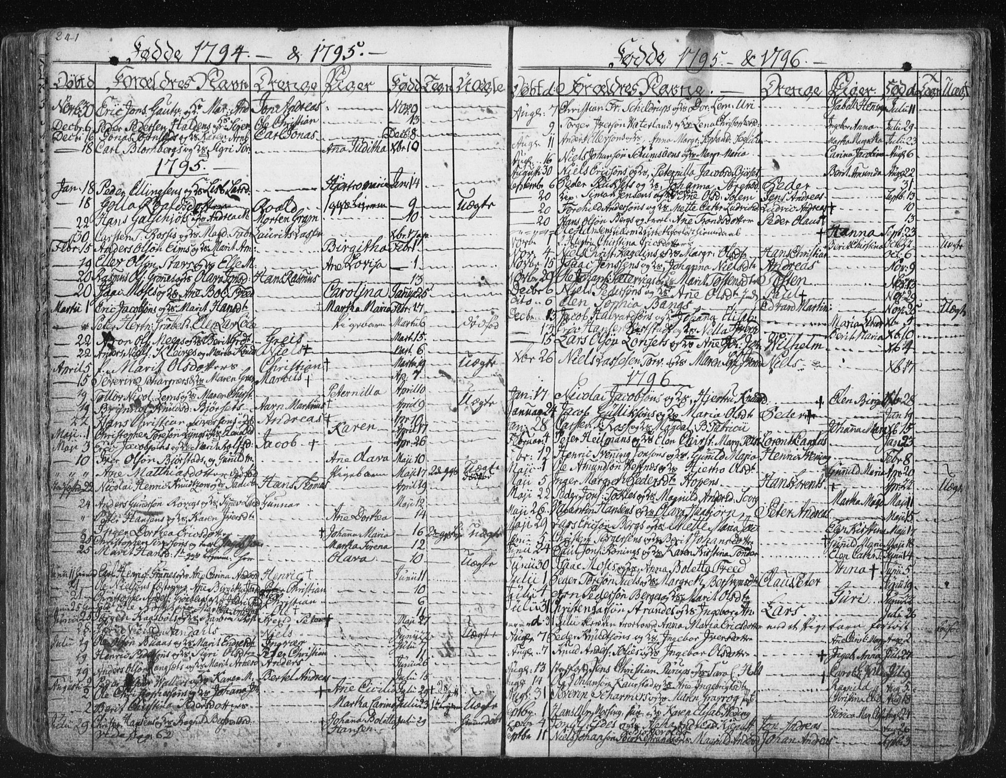 Ministerialprotokoller, klokkerbøker og fødselsregistre - Møre og Romsdal, SAT/A-1454/572/L0841: Parish register (official) no. 572A04, 1784-1819, p. 241