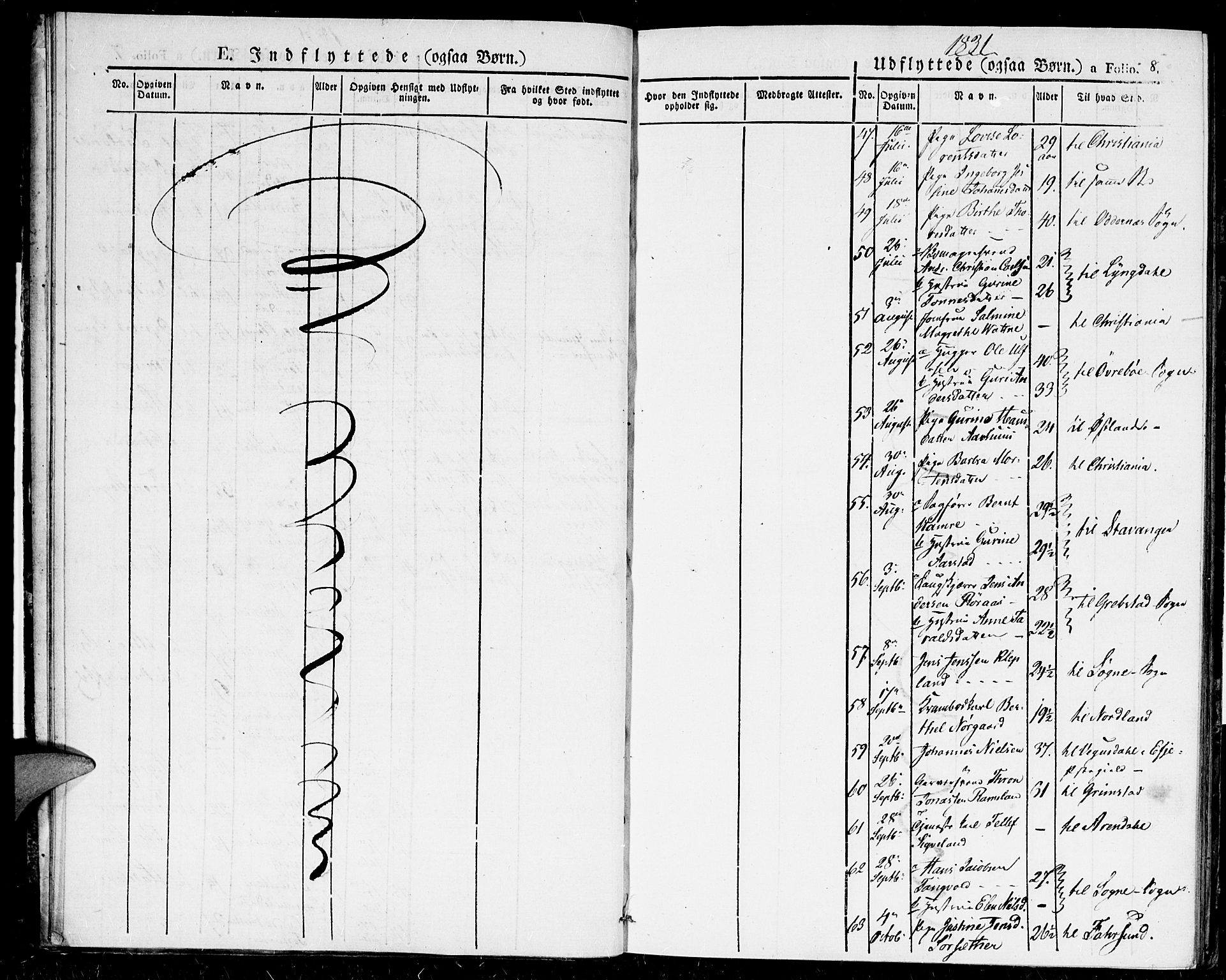 Kristiansand domprosti, SAK/1112-0006/F/Fb/L0008: Parish register (copy) no. B 8, 1830-1836, p. 8