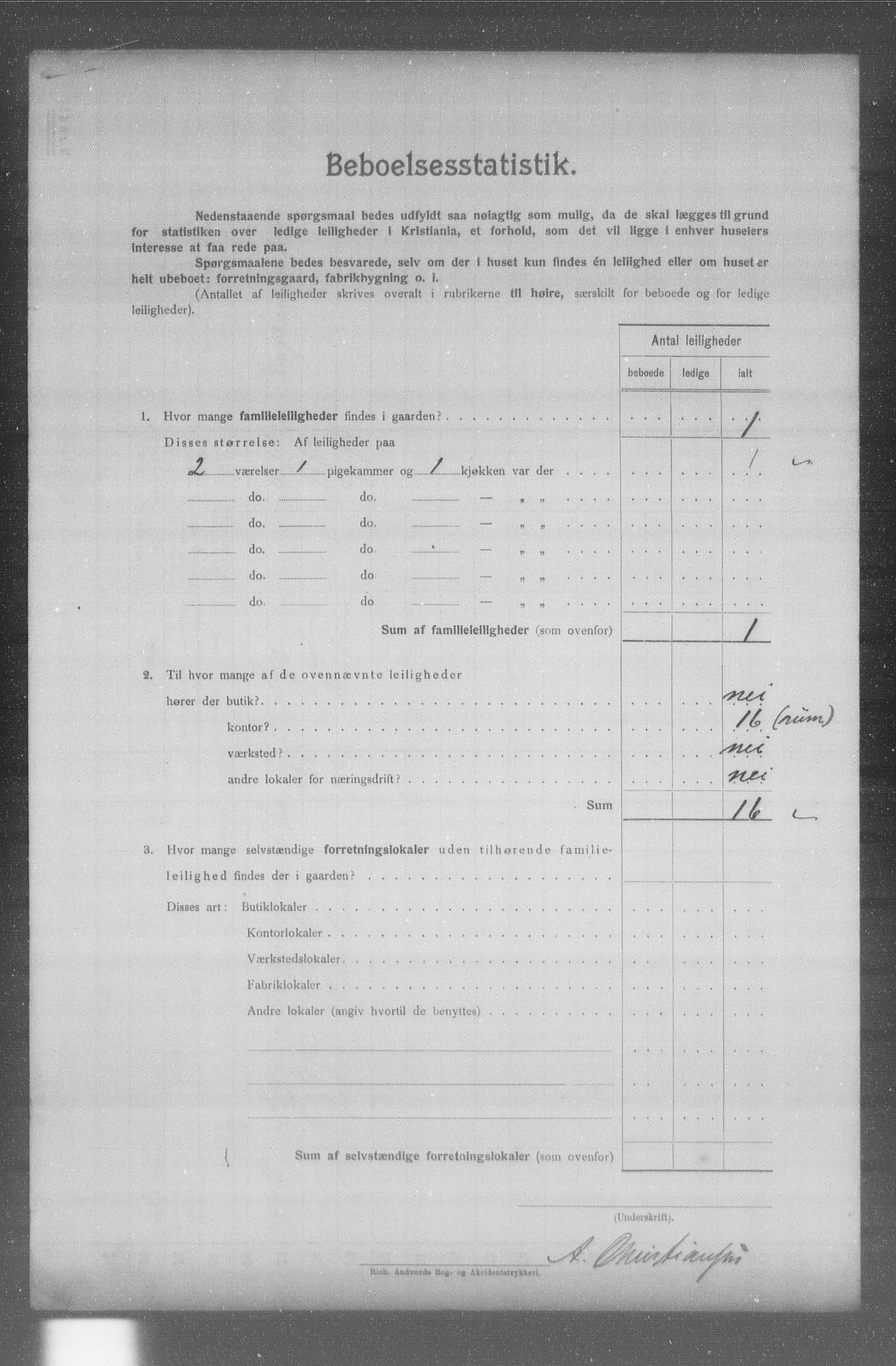 OBA, Municipal Census 1904 for Kristiania, 1904, p. 7995