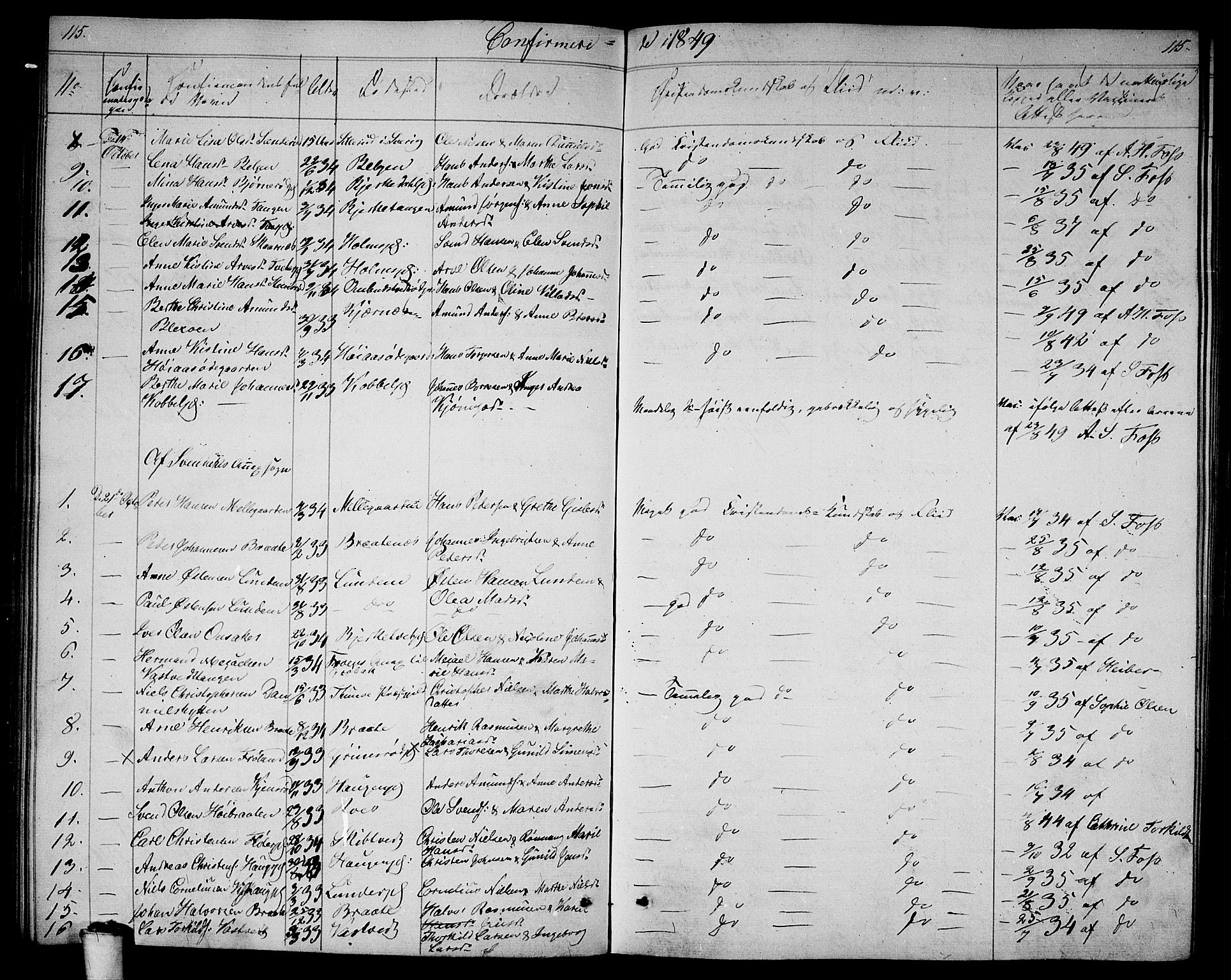 Våler prestekontor Kirkebøker, AV/SAO-A-11083/G/Ga/L0002: Parish register (copy) no. I 2, 1839-1860, p. 115