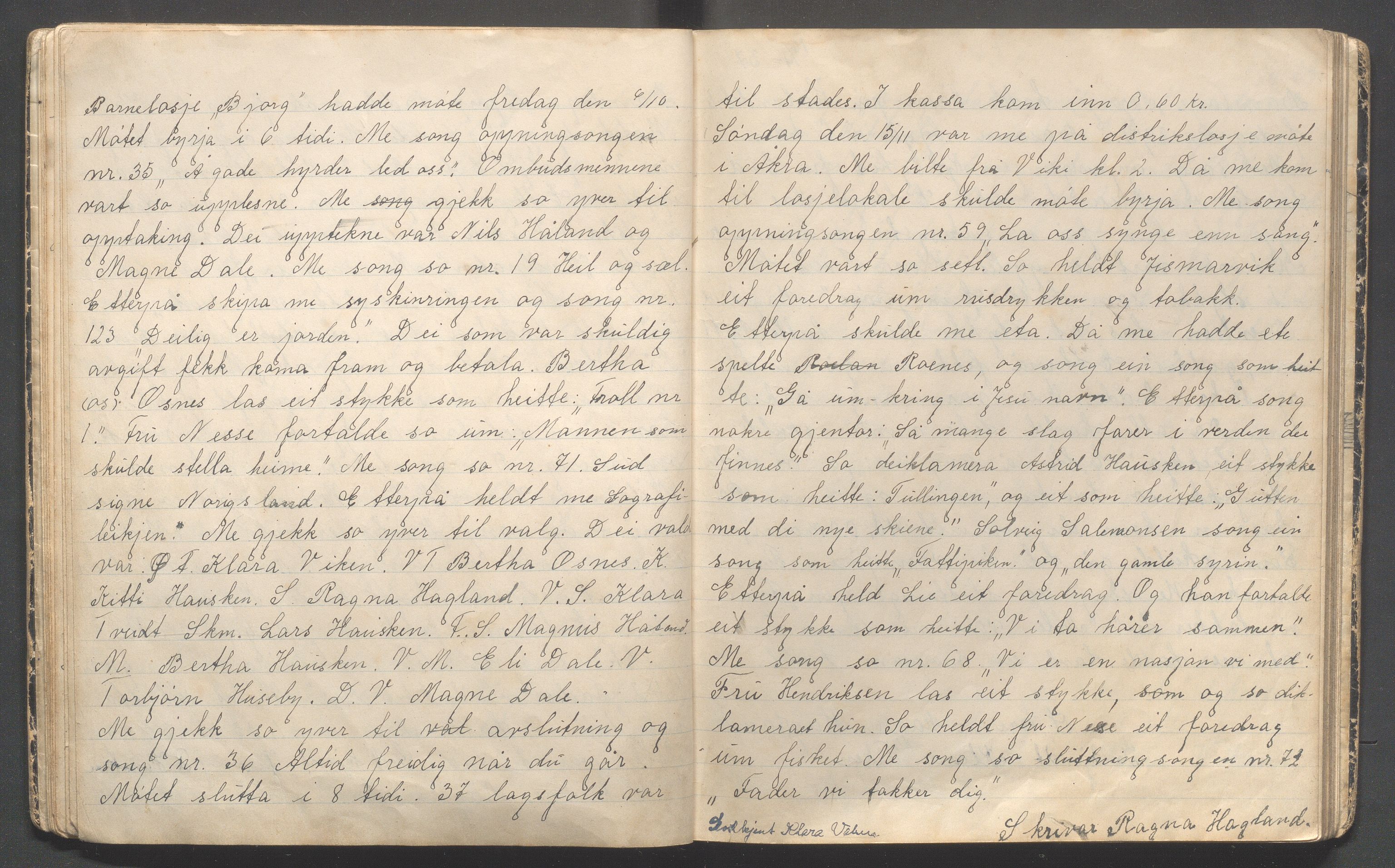 Karmøy kommune - PA 5, IOGT barnelosje «Bjørg» nr. 413 (Torvastad), IKAR/A-12/A/L0001: Møtebok for barnelosje "Bjørg" nr. 713, 1935-1946, p. 11