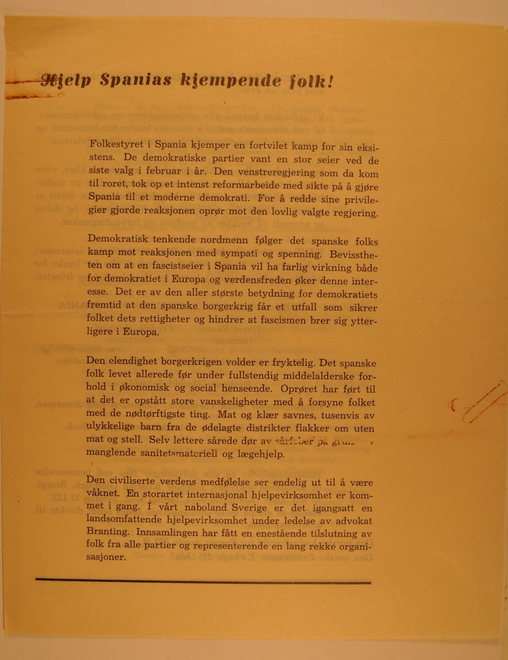 Hadeland Veiarbeiderforening, OARM/H-A-00304/D/Da/L0001/0006: Sakspapirer / Sakspapirer, 1936
