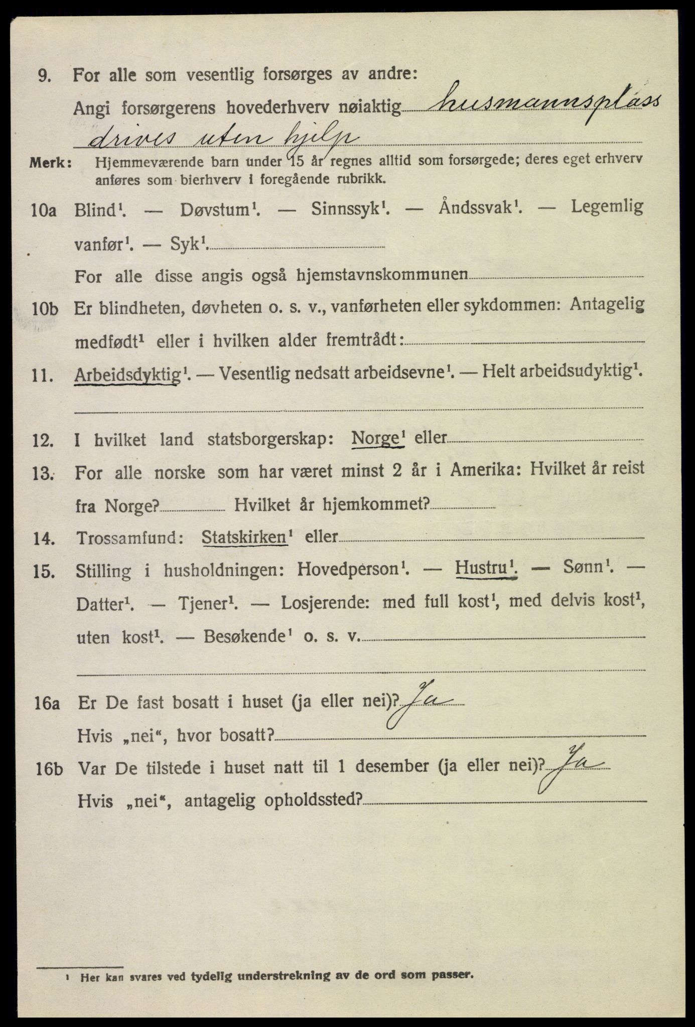 SAH, 1920 census for Nord-Fron, 1920, p. 4729