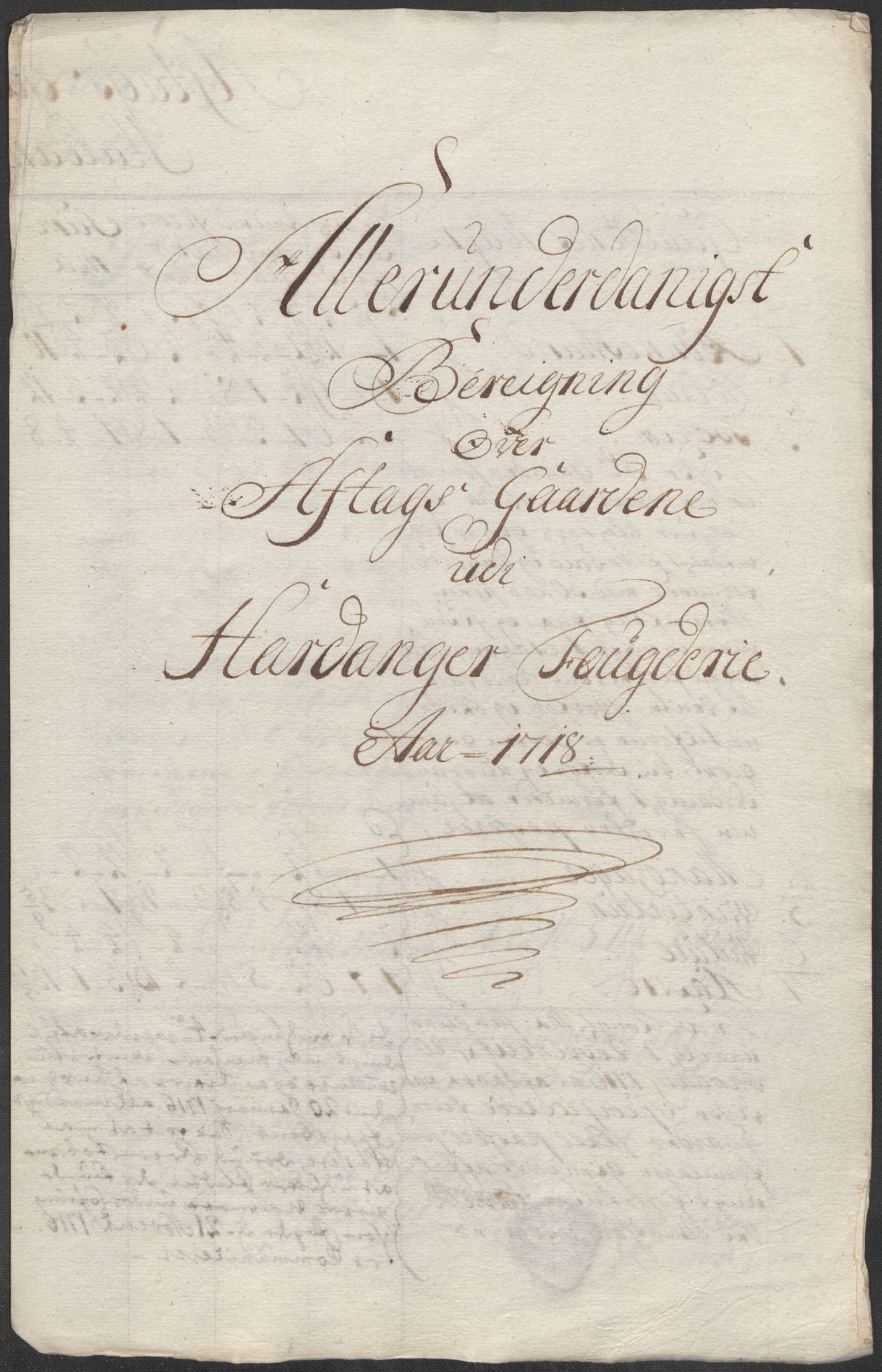 Rentekammeret inntil 1814, Reviderte regnskaper, Fogderegnskap, RA/EA-4092/R48/L2996: Fogderegnskap Sunnhordland og Hardanger, 1718, p. 131