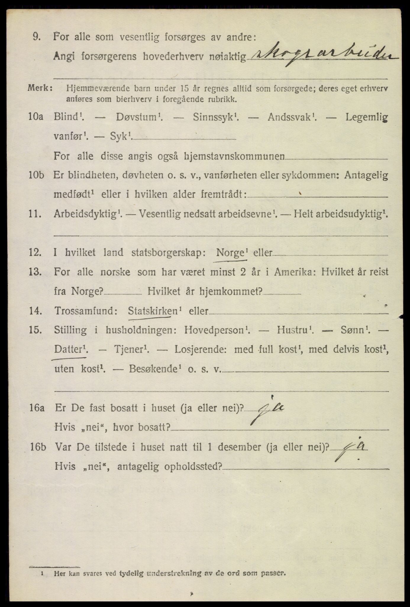 SAH, 1920 census for Lunner, 1920, p. 8980