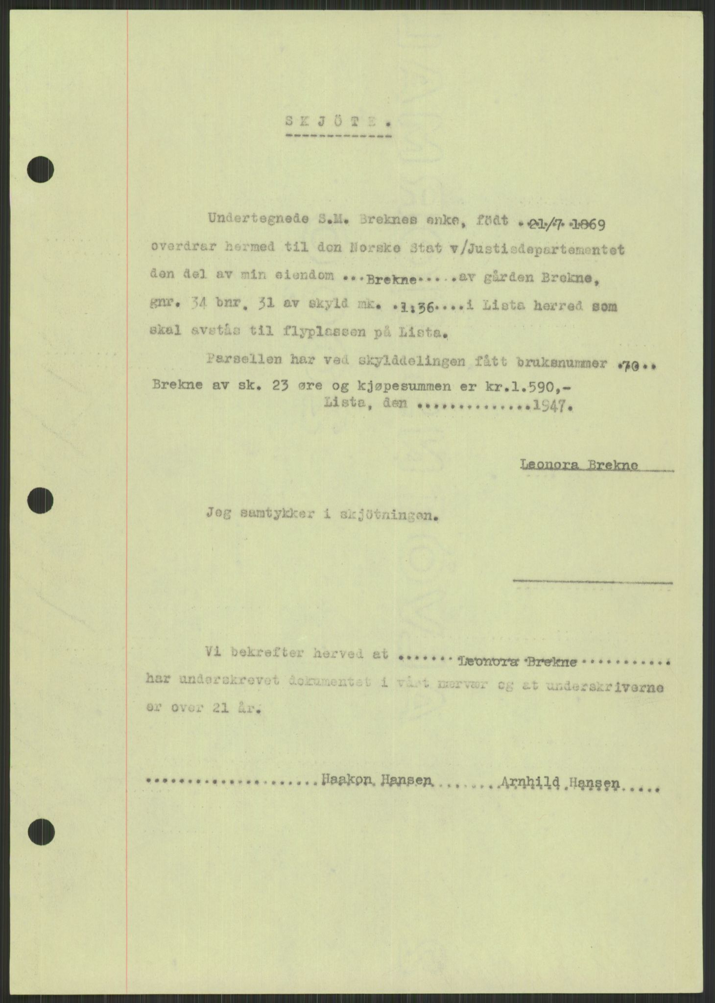 Forsvarsdepartementet, 10. kontor / Oppgjørskontoret, AV/RA-RAFA-1225/D/Db/L0182: Lista oppgjørskontor, 1942-1950, p. 89
