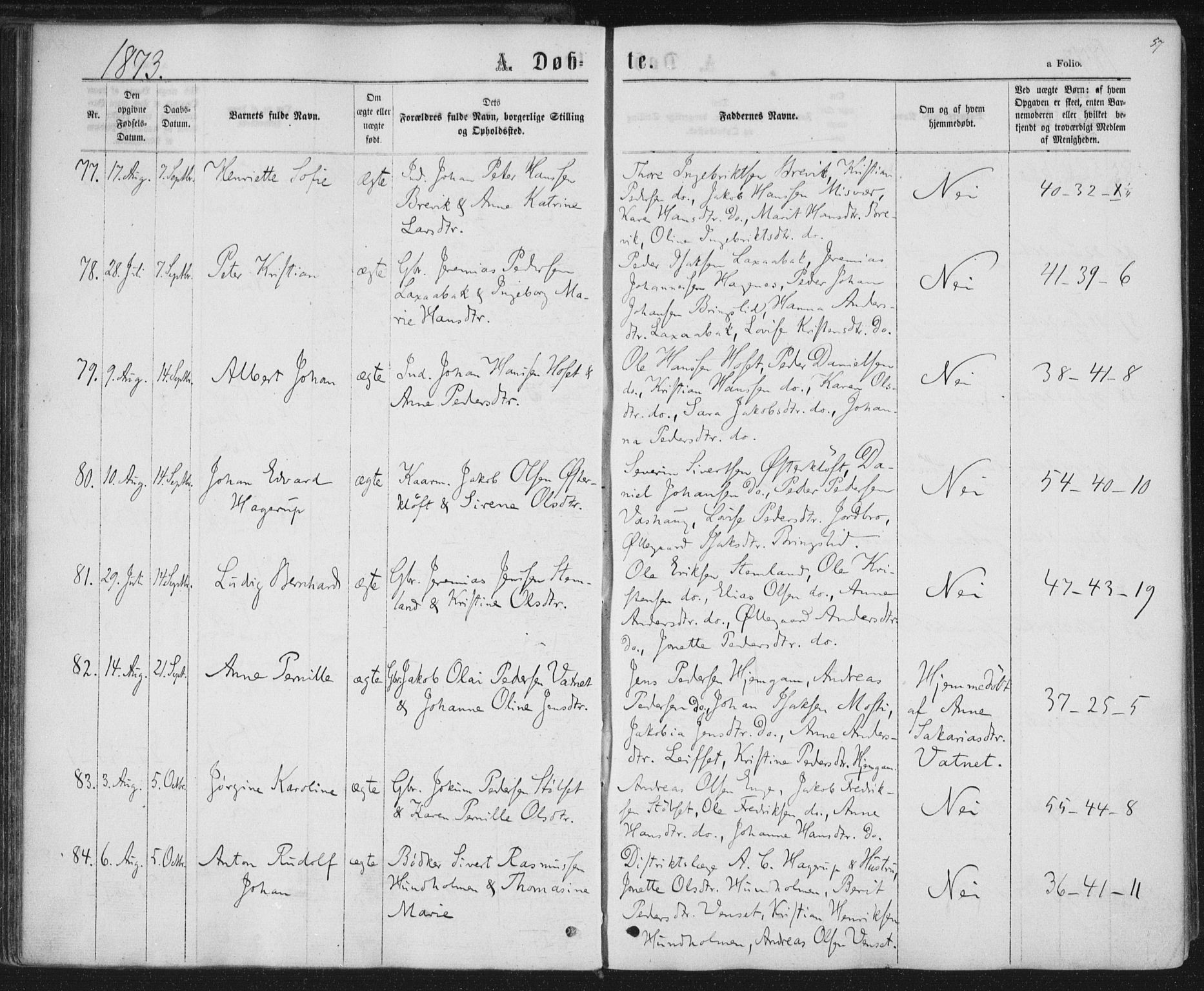 Ministerialprotokoller, klokkerbøker og fødselsregistre - Nordland, AV/SAT-A-1459/852/L0739: Parish register (official) no. 852A09, 1866-1877, p. 57