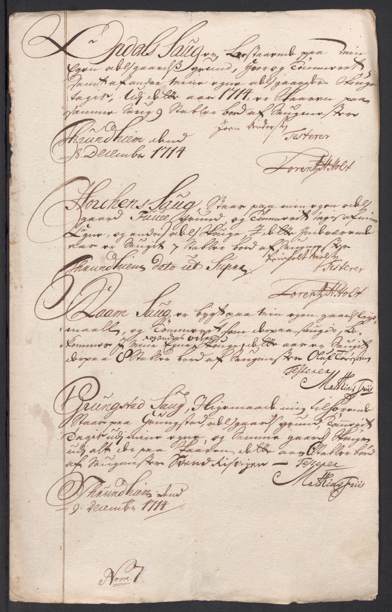 Rentekammeret inntil 1814, Reviderte regnskaper, Fogderegnskap, AV/RA-EA-4092/R64/L4435: Fogderegnskap Namdal, 1714, p. 114