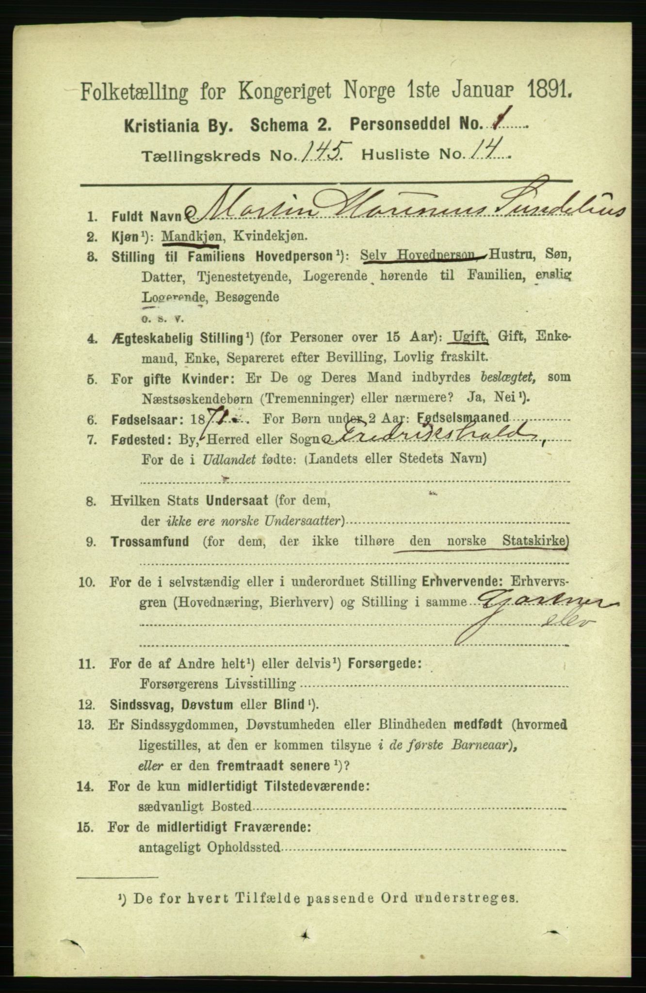 RA, 1891 census for 0301 Kristiania, 1891, p. 79876